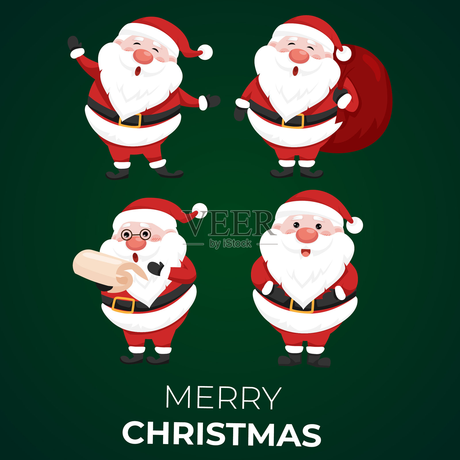 圣诞快乐背景,圣诞装饰矢量插画图片素材