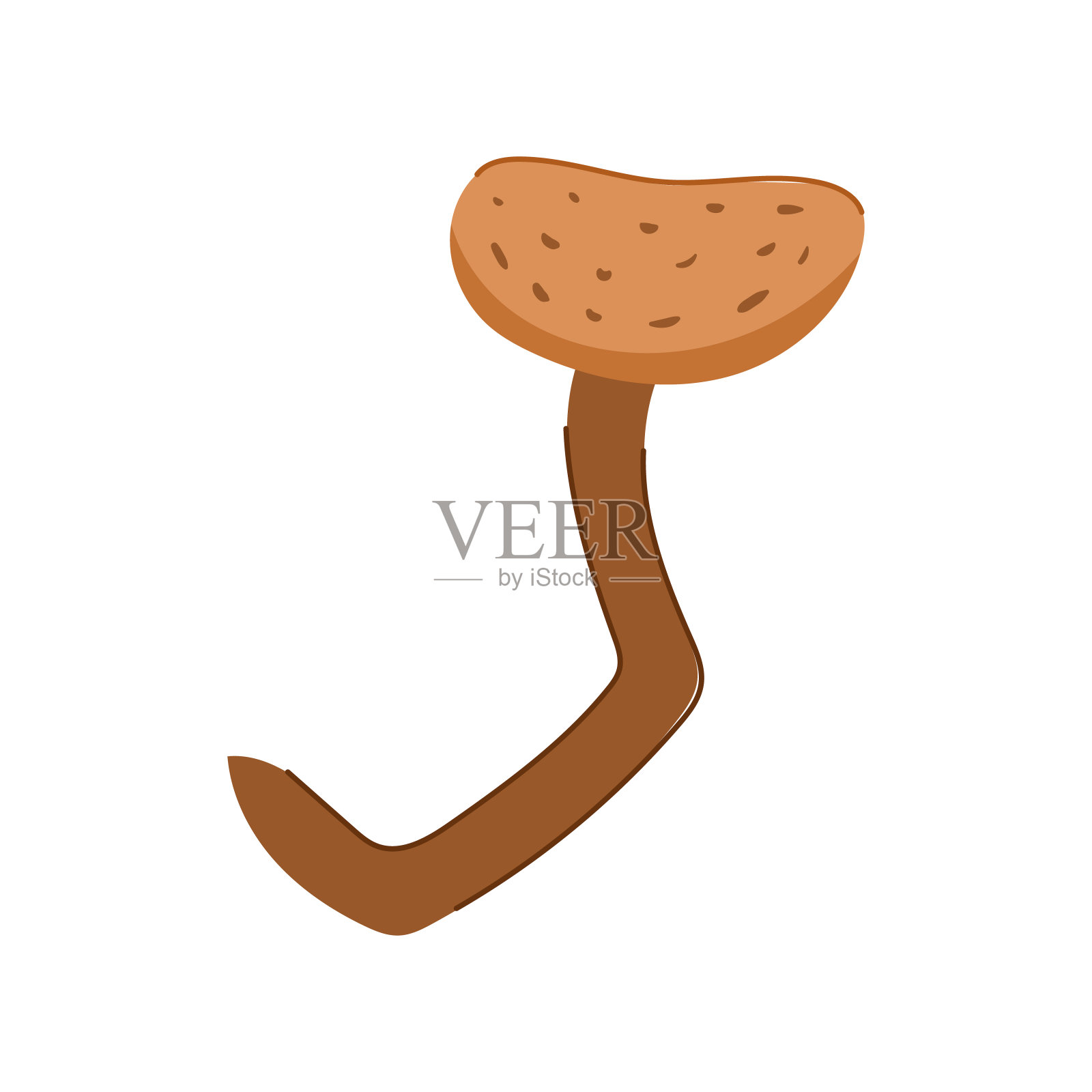 铁锈弯曲的钉子卡通矢量插图插画图片素材