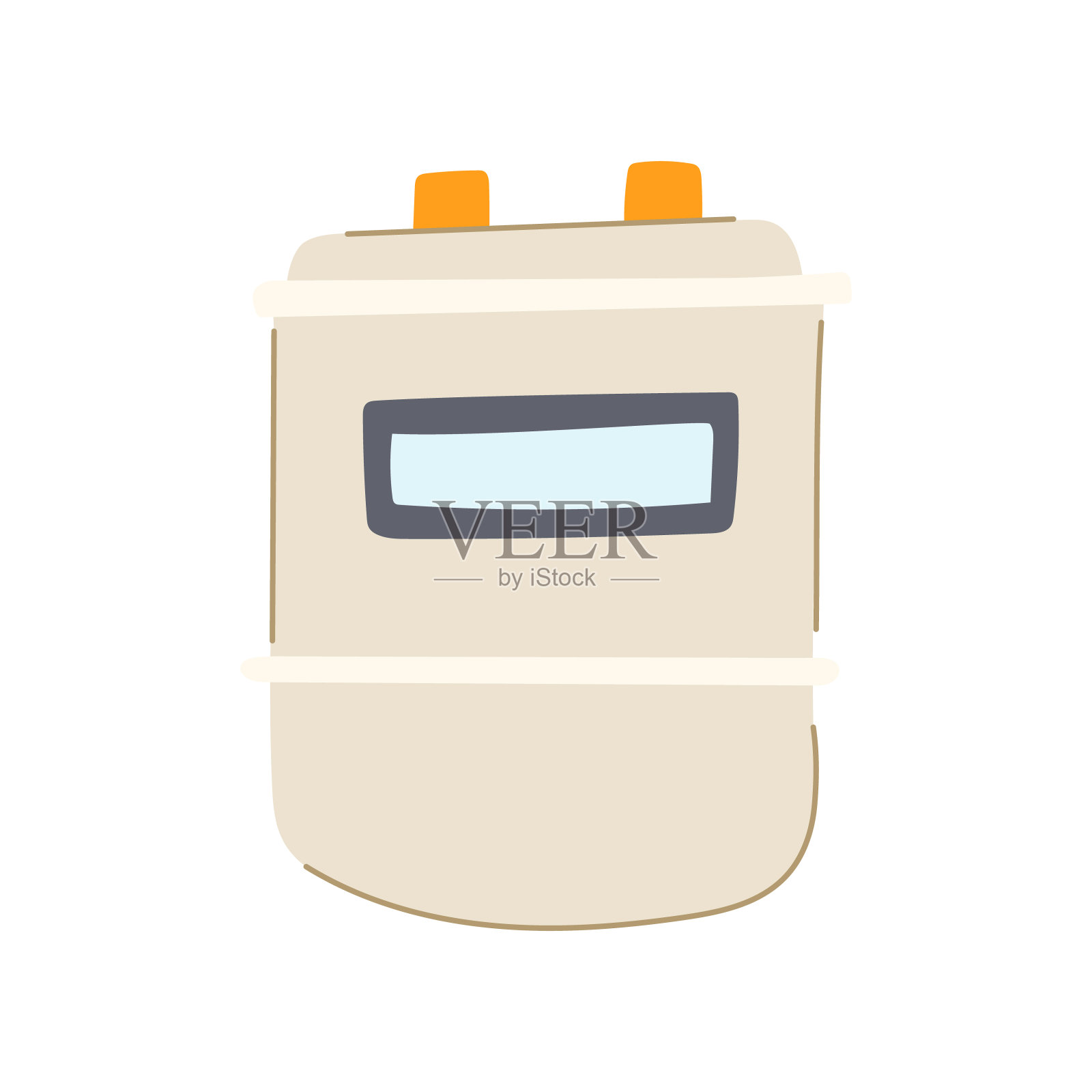 计数器水气表卡通矢量插图插画图片素材