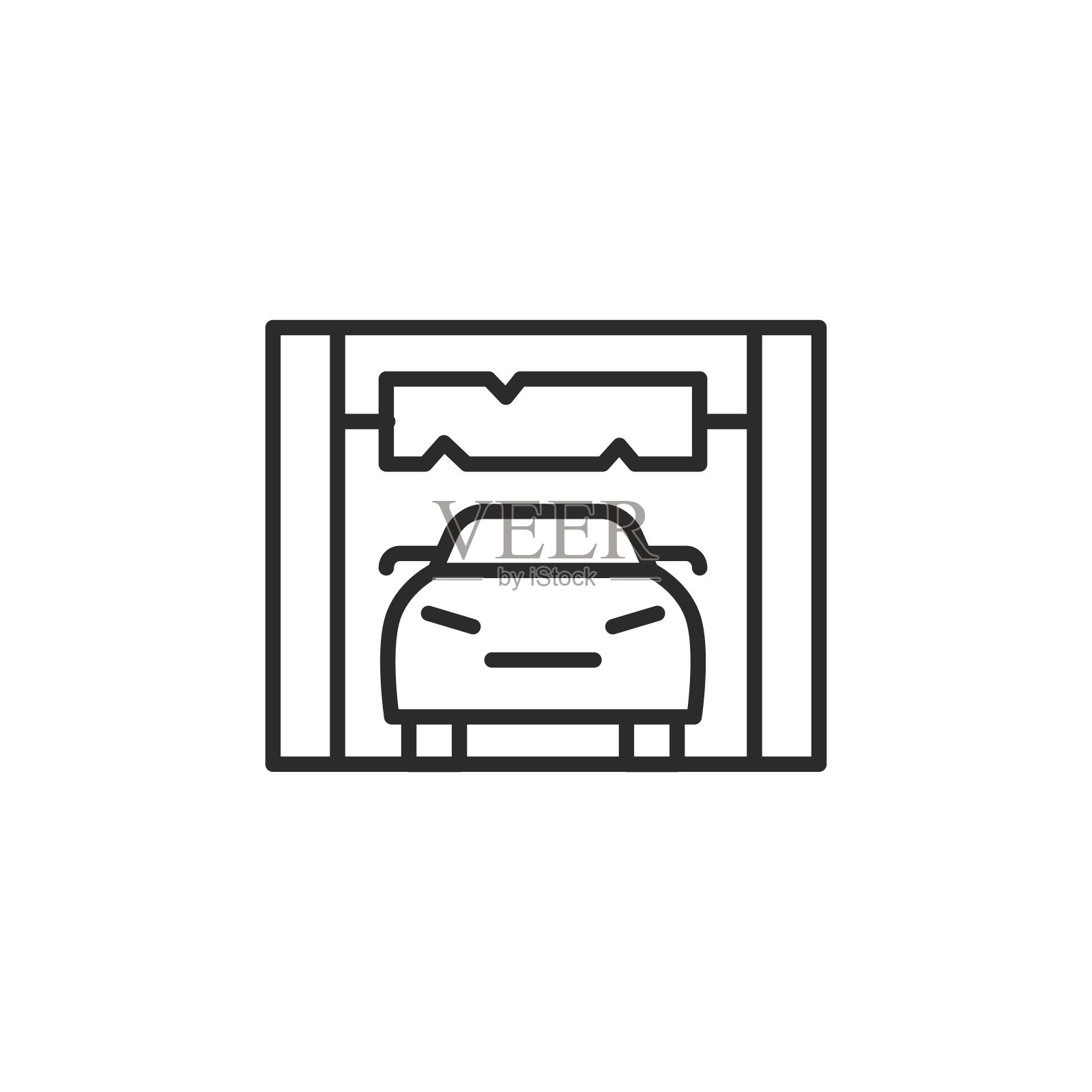 自动洗车图标插画图片素材