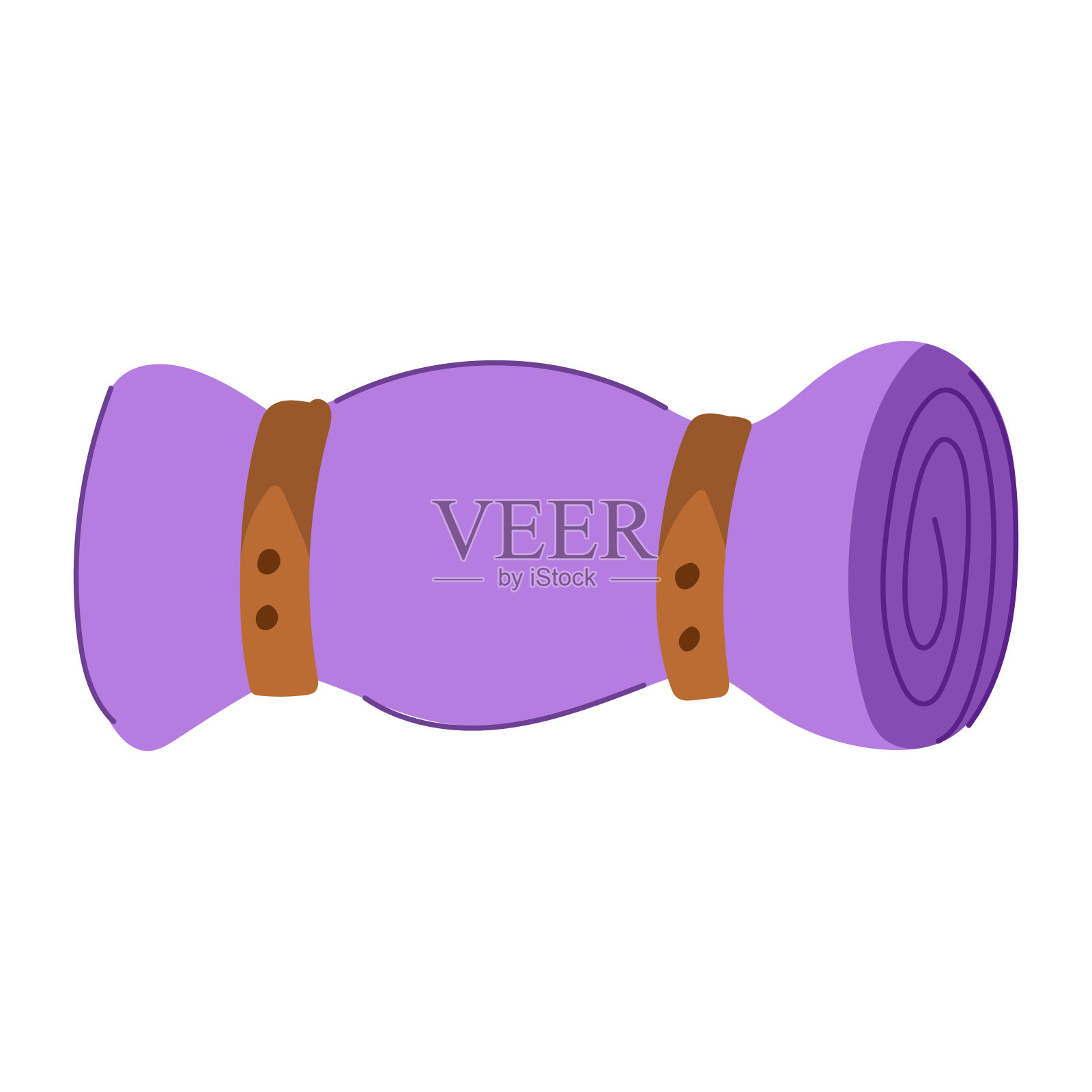 海滩旅行毯卡通矢量插图插画图片素材