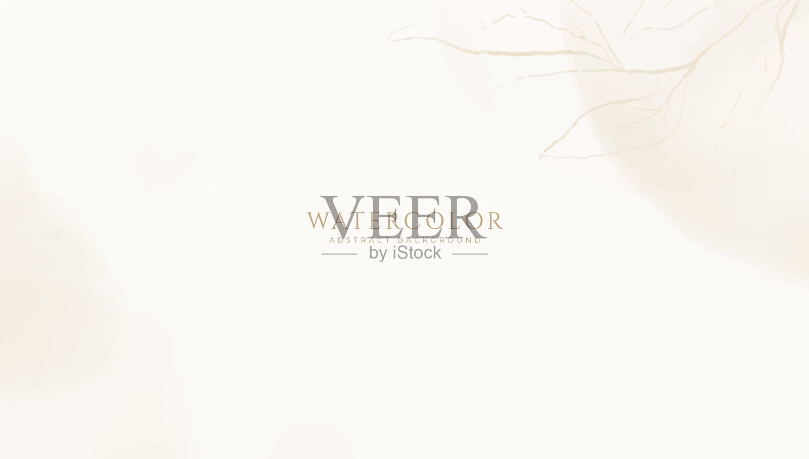 抽象水平水彩背景。中性浅色的空白背景插图插画图片素材