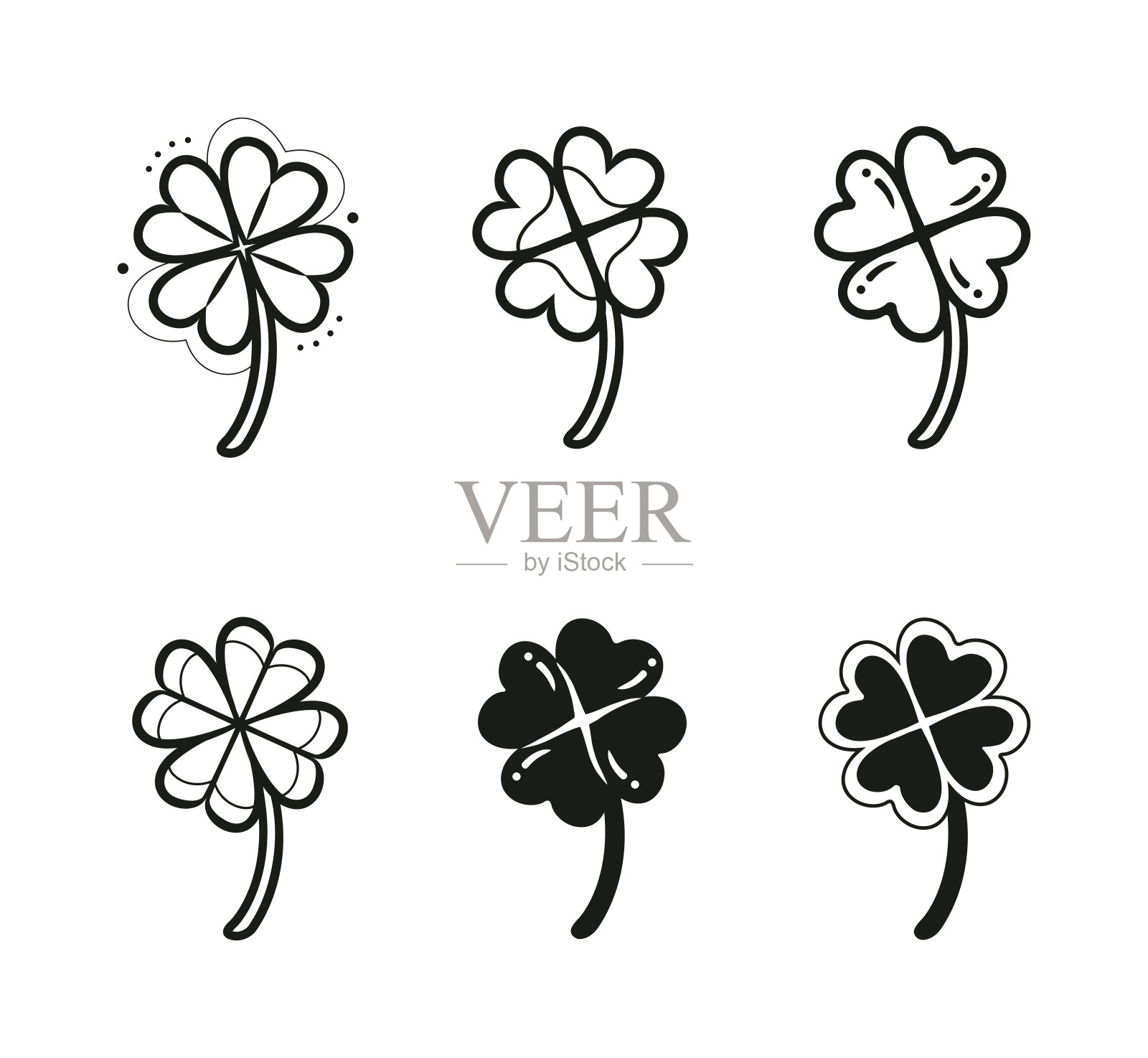 四叶草矢量插图图标插画图片素材