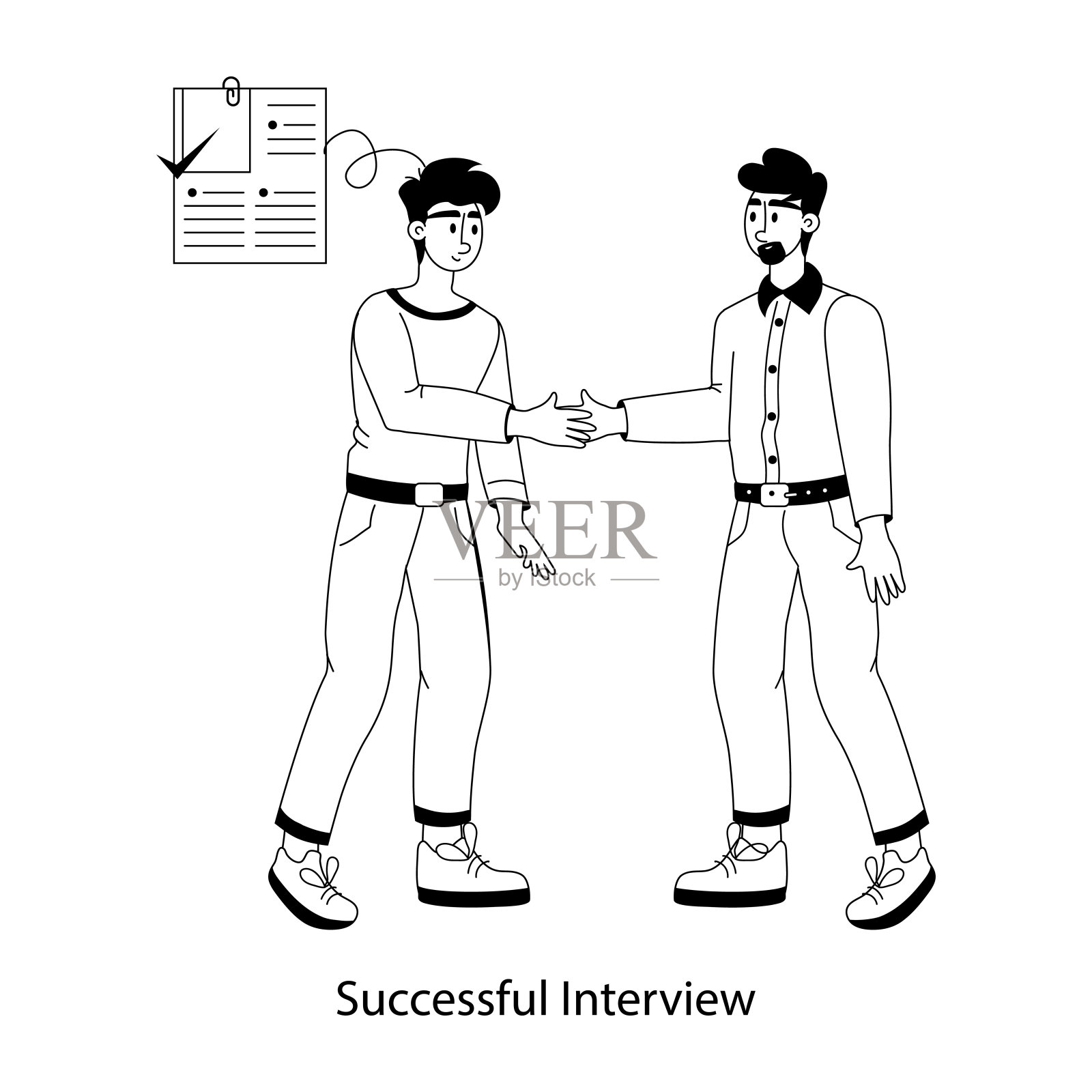 成功的面试插画图片素材