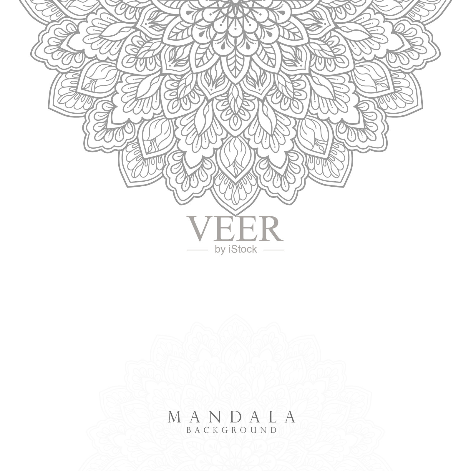 观赏曼陀罗背景插画图片素材