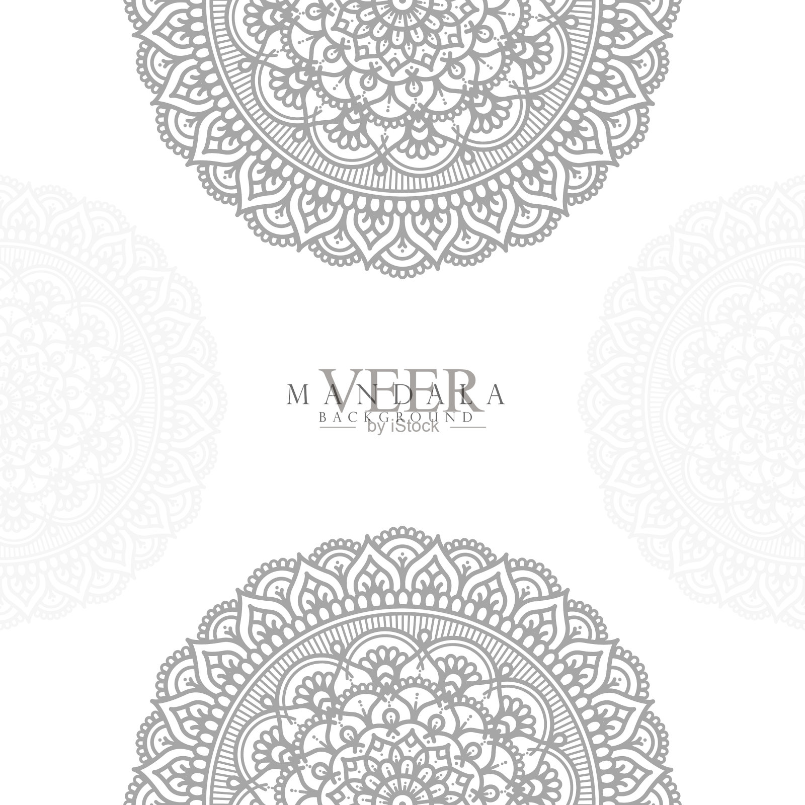 观赏曼陀罗背景插画图片素材