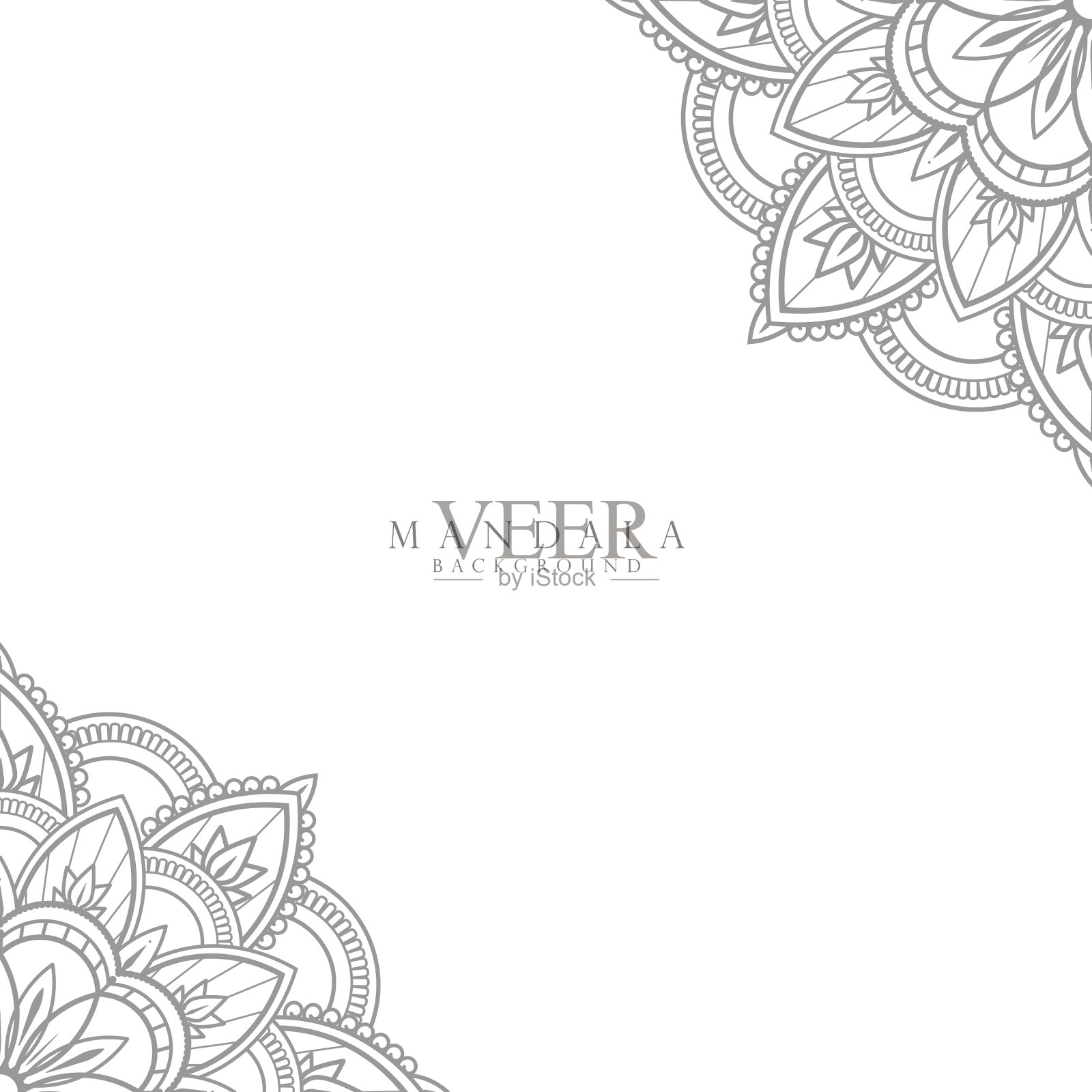 观赏曼陀罗背景插画图片素材