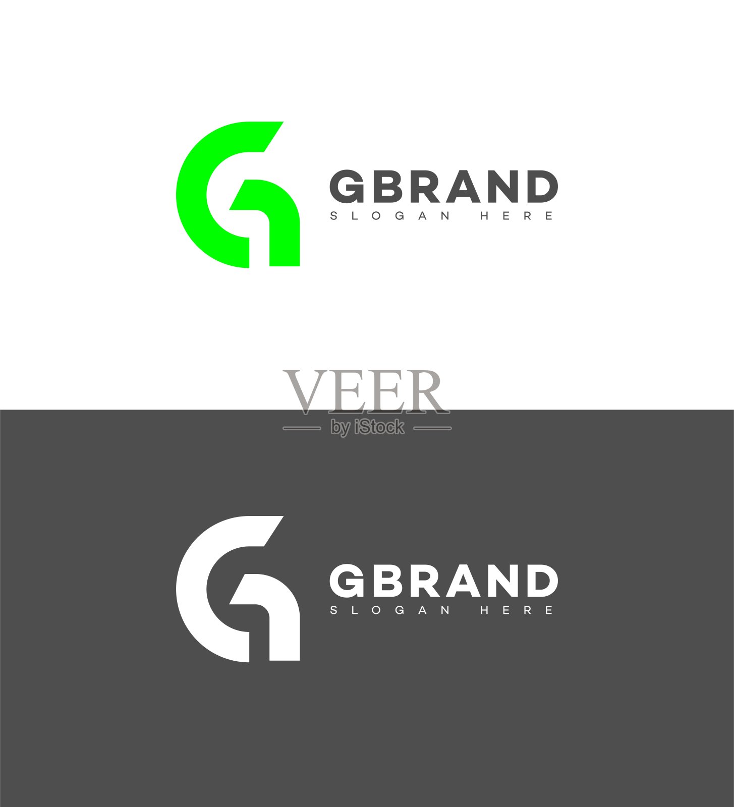 G字母品牌图标识别标志,G字母符号模板插画图片素材