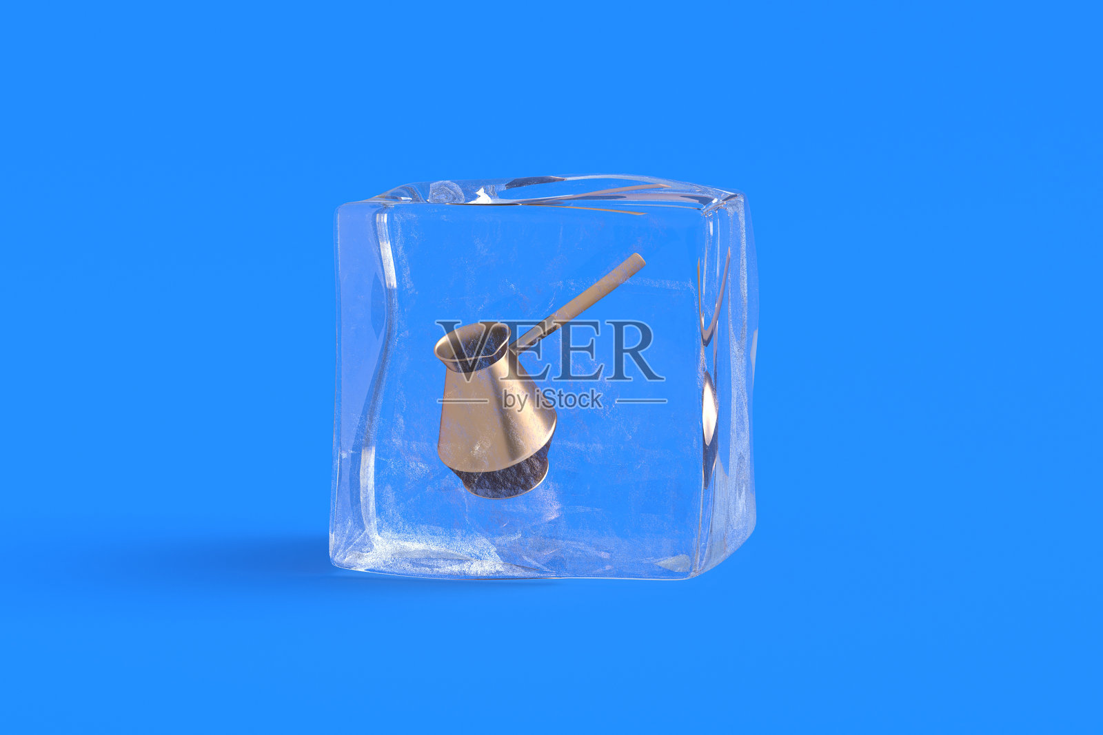 加入冰块。三维演示照片摄影图片