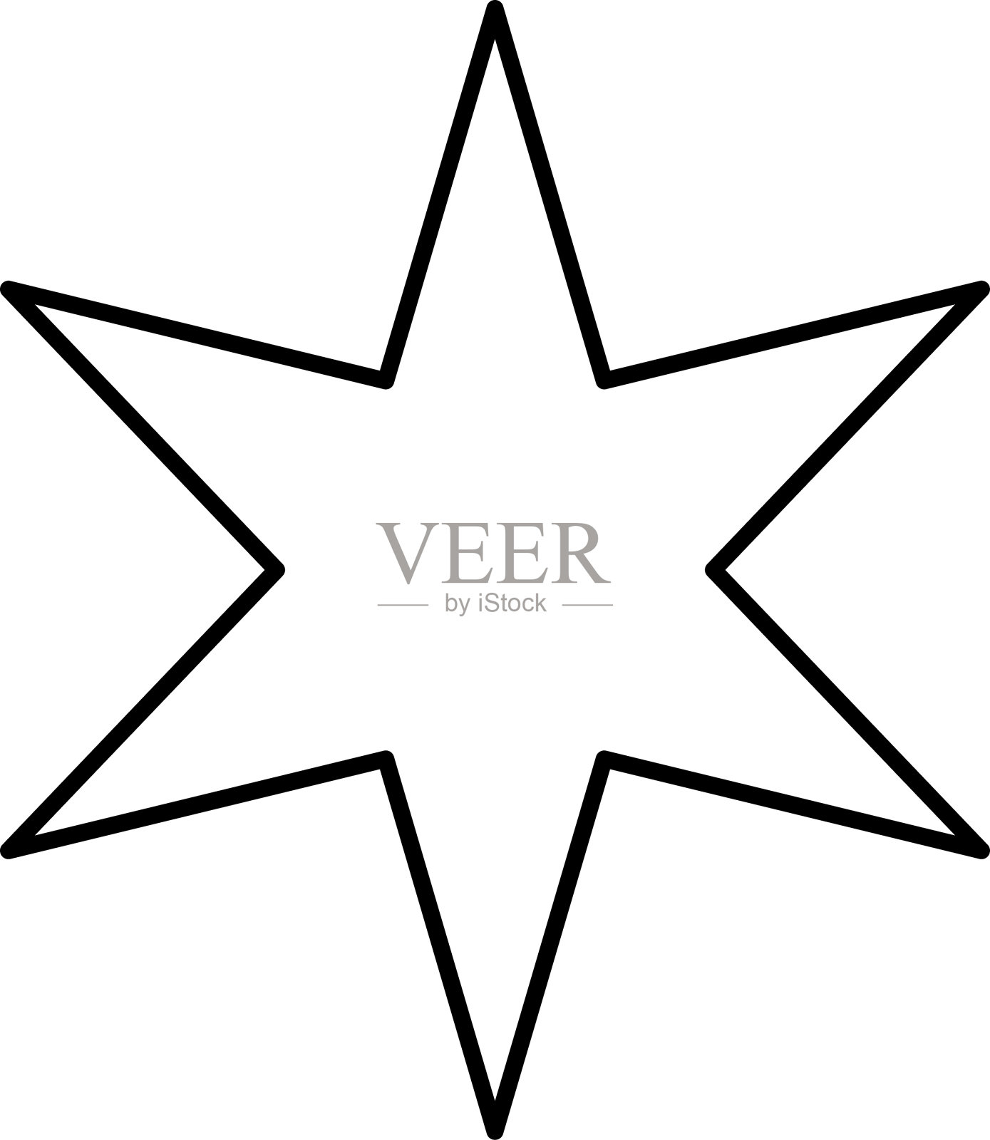 明星偶像。金星或最喜欢的平面图标应用程序和网站。星级图标。星向量集合。现代简单的星星。矢量插图。插画图片素材