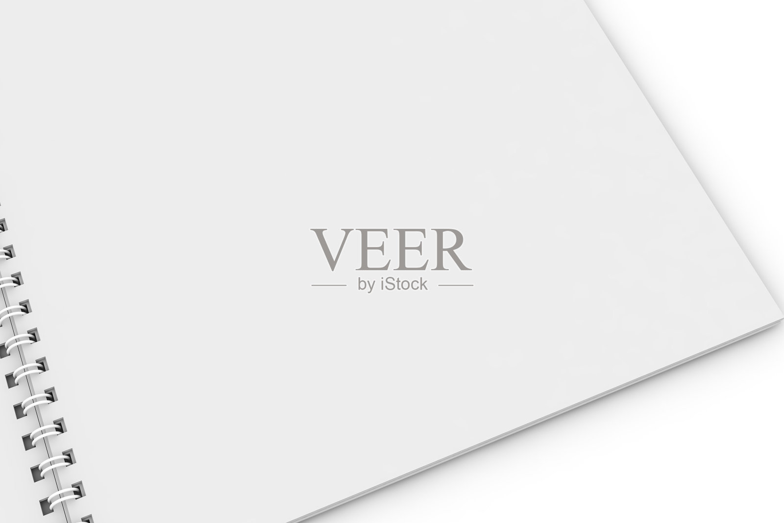 螺旋书模型:孤立背景上的3D渲染照片摄影图片