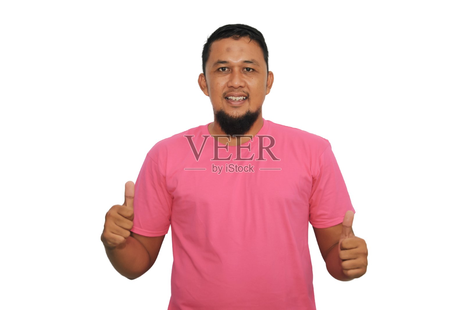 白色背景的亚洲男人照片摄影图片