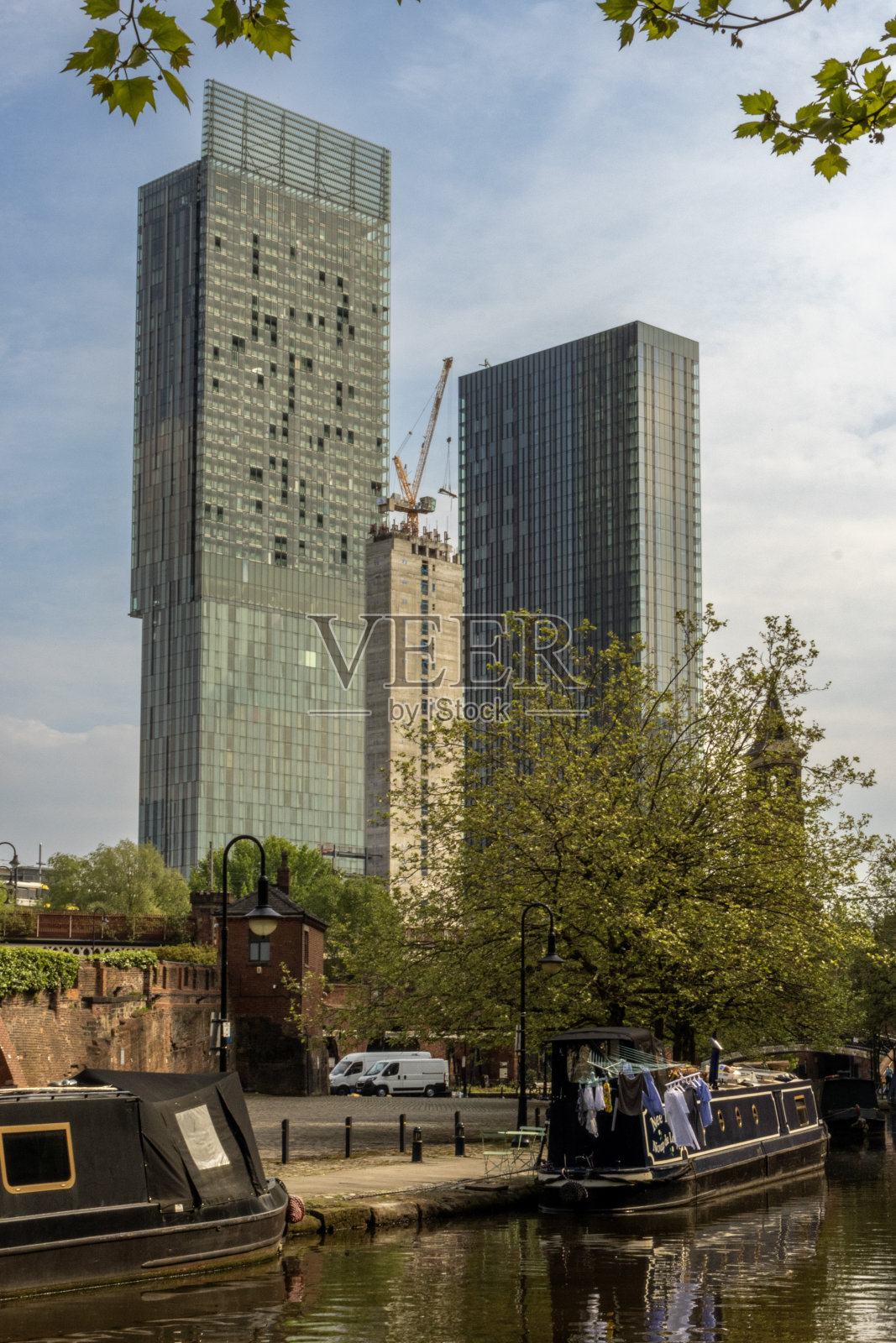 船屋上的洗衣绳照片摄影图片