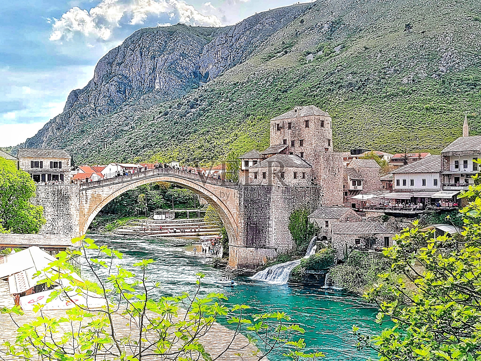 Stari Most在莫斯塔尔照片摄影图片