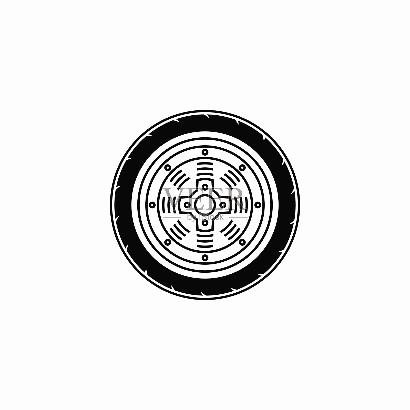 车轮图标。矢量图插画图片素材