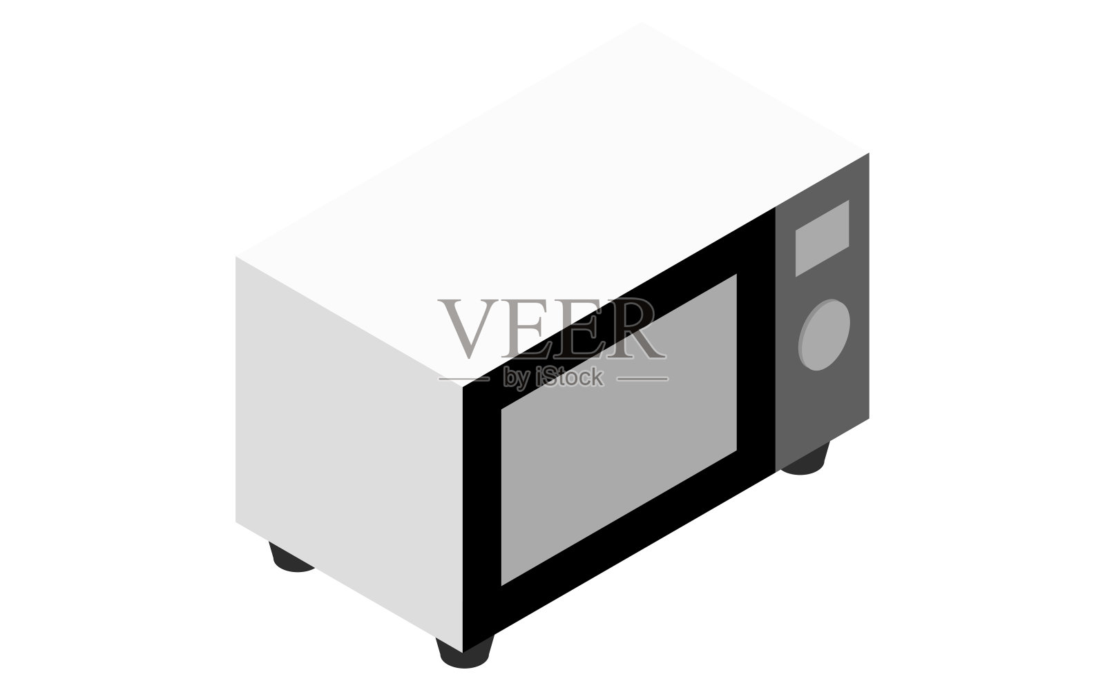 电器:微波炉,等距插图插画图片素材