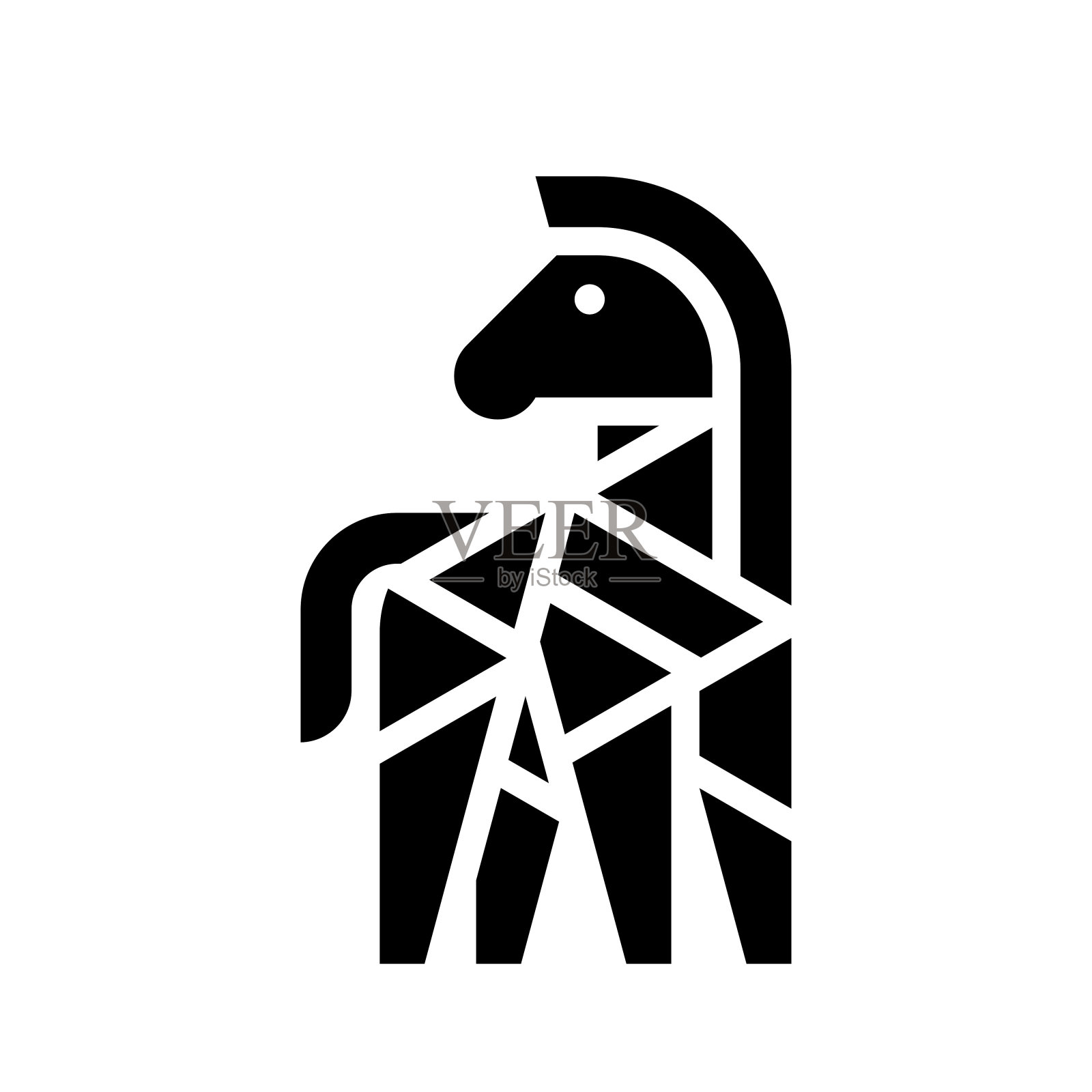 斑马图标插画图片素材