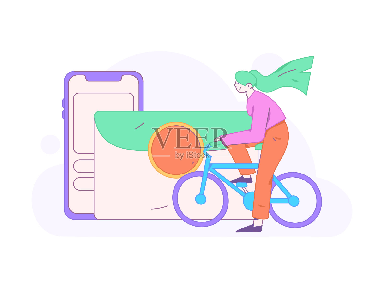 使用红包来吸引新客户和促进活动。平面矢量字符概念插图插画图片素材