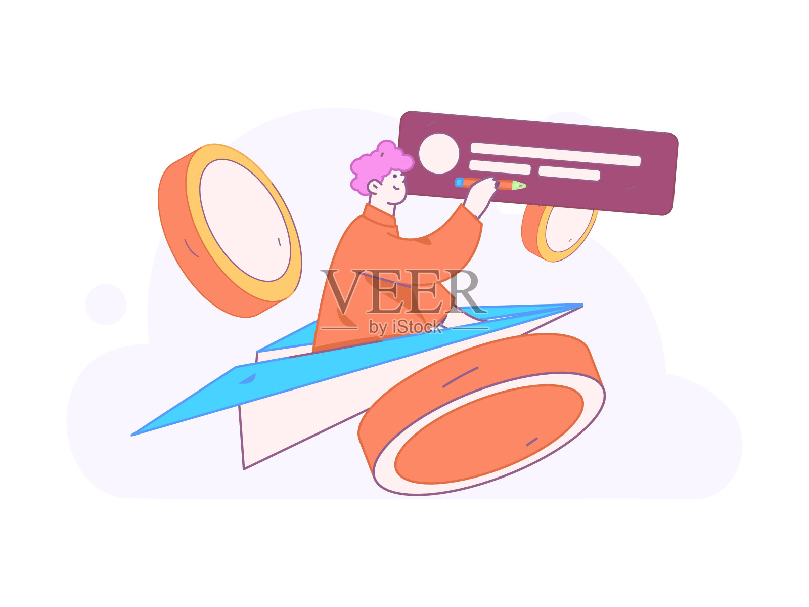 营销策划企业人物平面矢量概念操作手绘插图插画图片素材