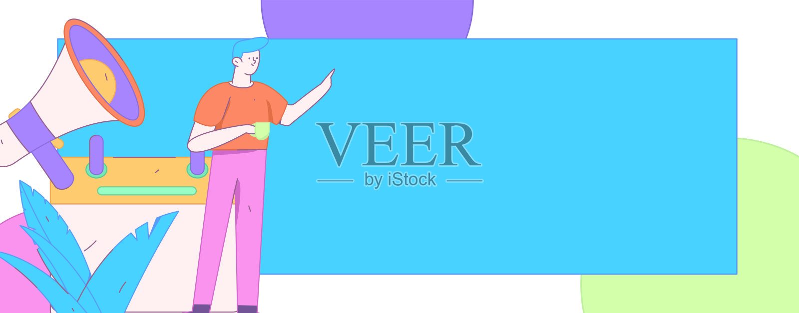 通知公告矢量创意平面手绘插图插画图片素材