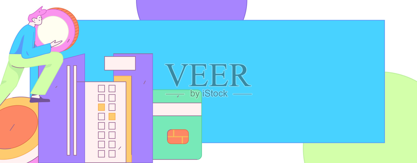 住房贷款平面矢量概念操作说明插画图片素材