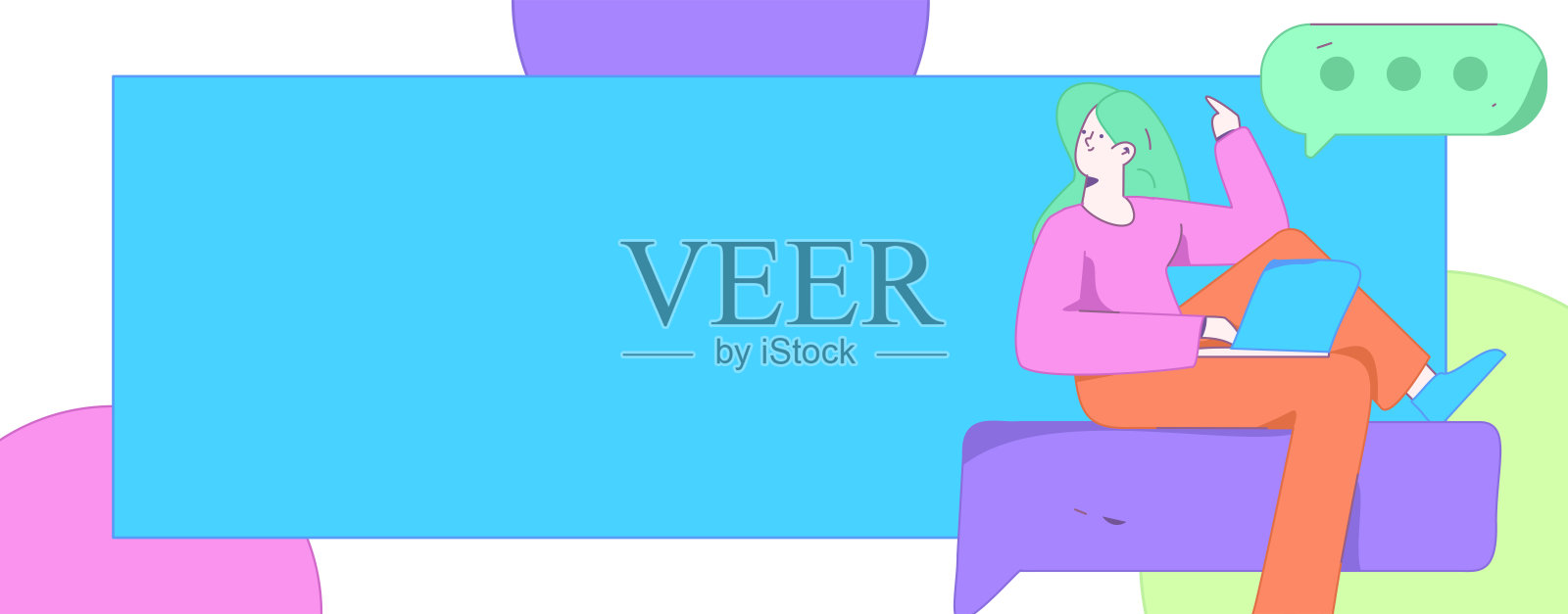 与顾问沟通平面矢量字符概念操作手绘插画插画图片素材