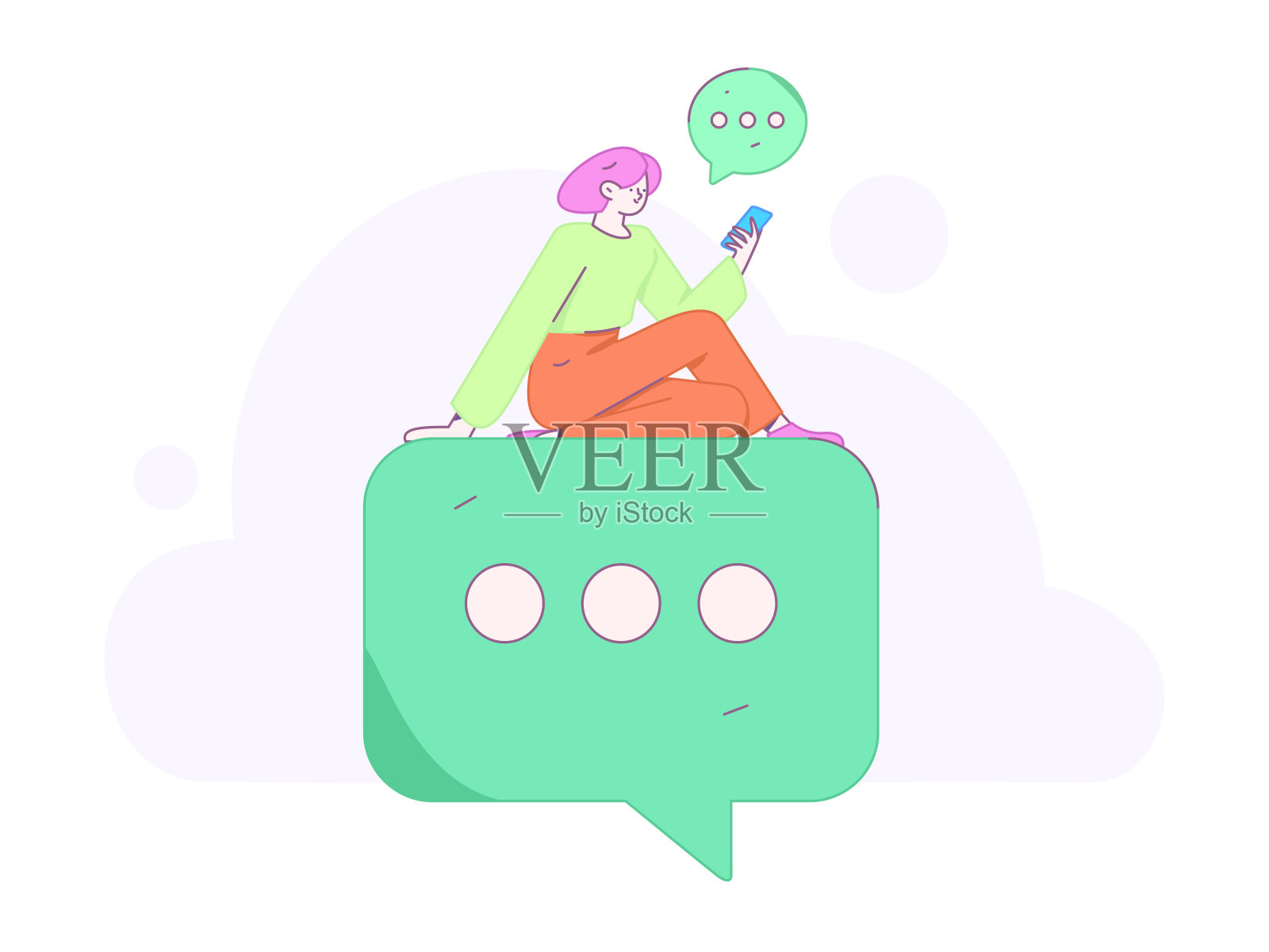 与顾问沟通平面矢量字符概念操作手绘插画插画图片素材