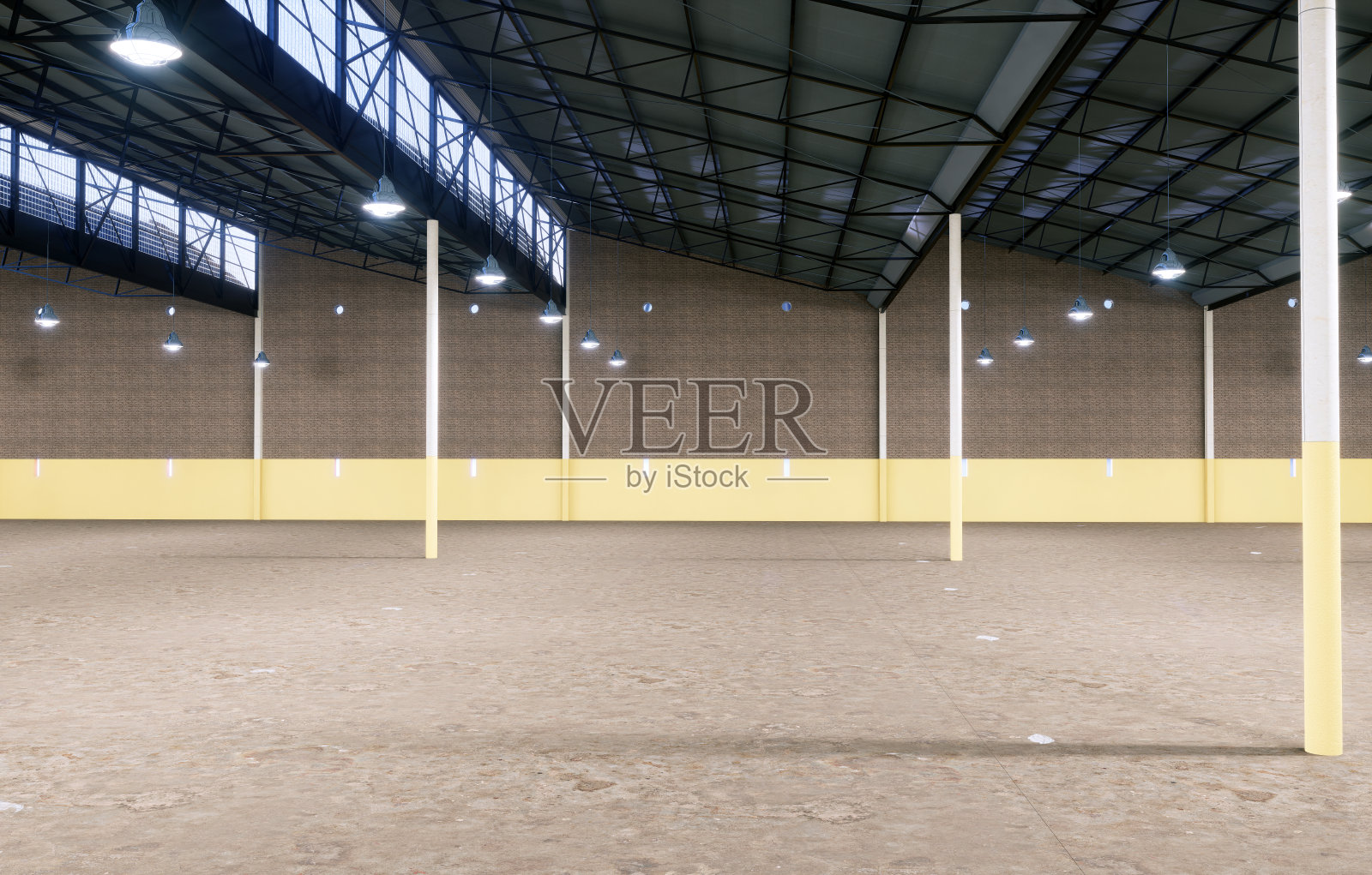 现代仓库里的空地照片摄影图片