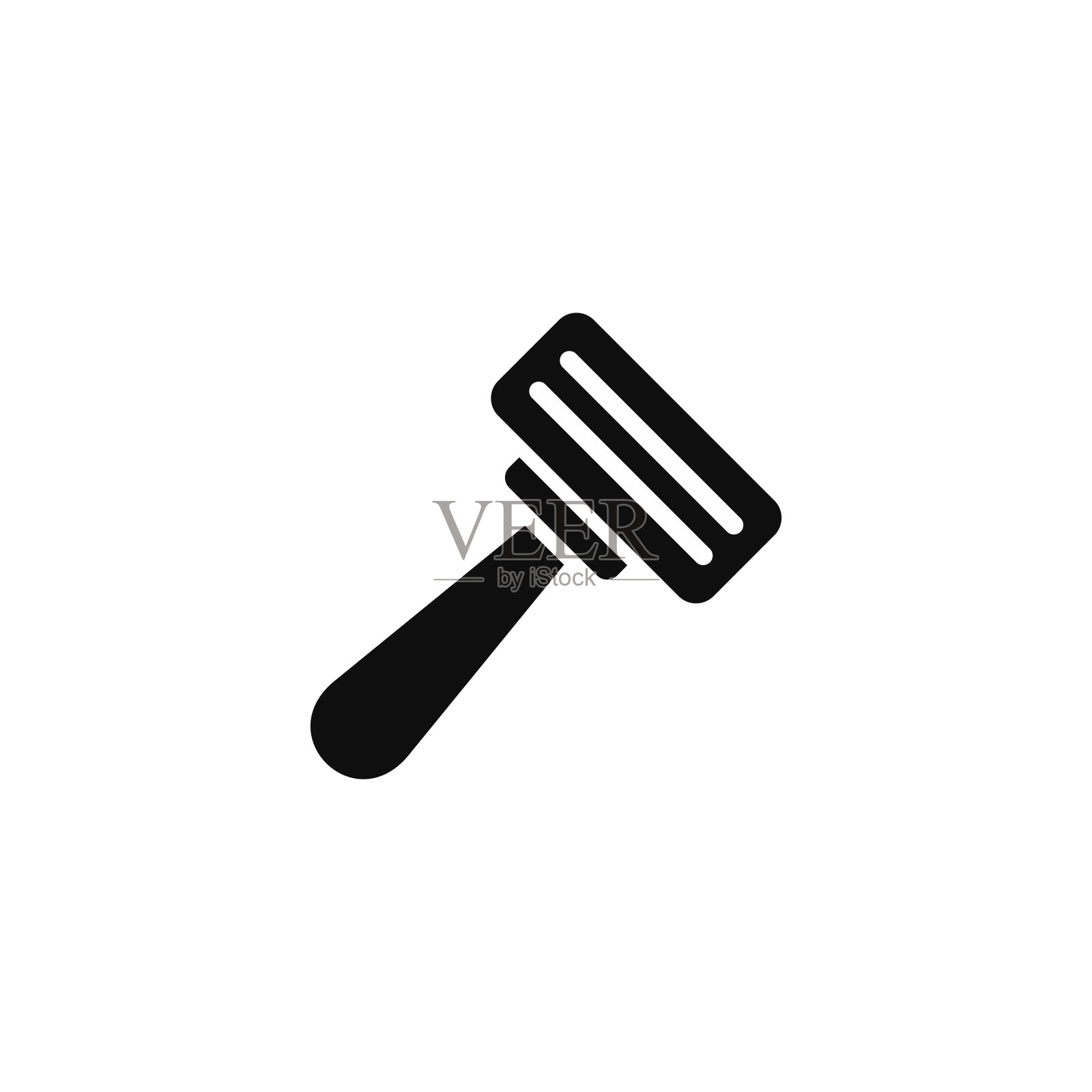 剃刀图标孤立在白色背景插画图片素材