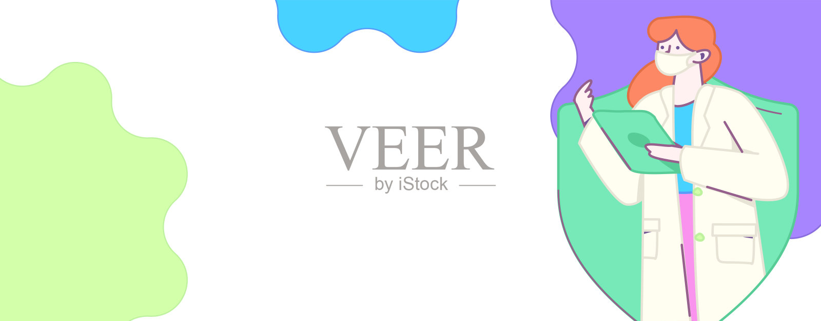 医学人物抗击疫情的平面矢量概念操作手绘插图插画图片素材