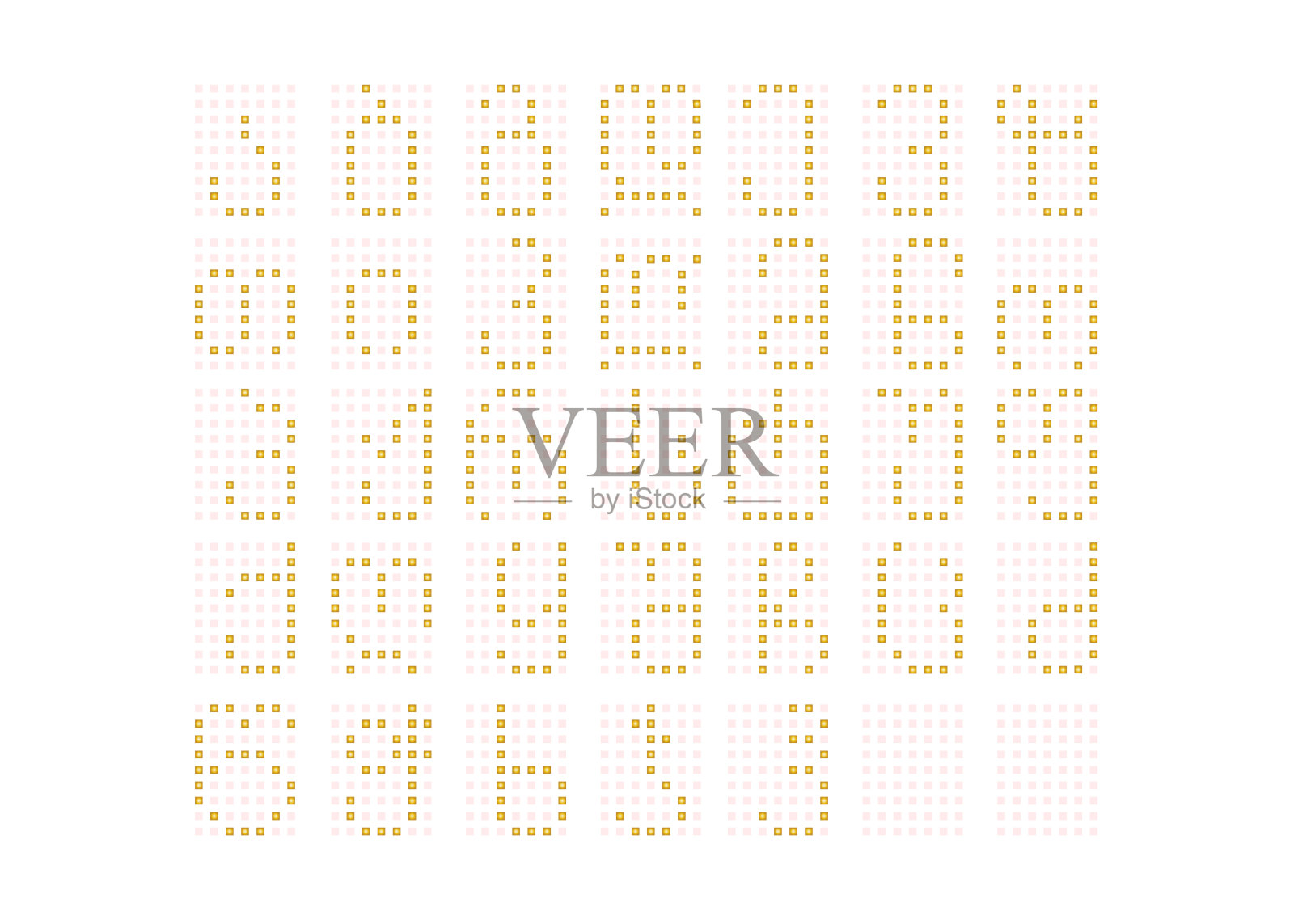 白色背景上格鲁吉亚Mkhedruli 33字母金色放射状LED数字点阵插画图片素材