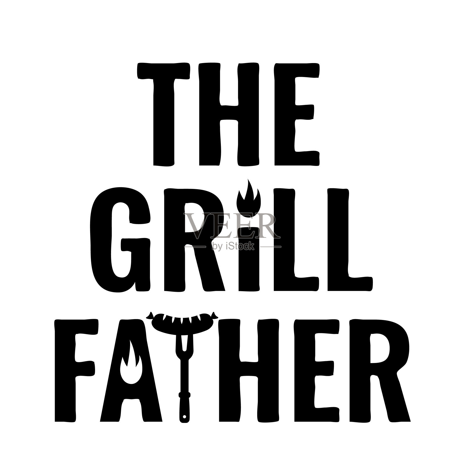 烤架父亲。有趣的烧烤引述。父亲节设计。矢量模板排版海报,横幅,传单,贴纸,t恤等。插画图片素材