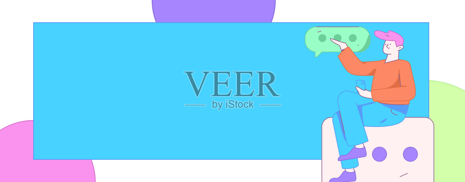 与顾问沟通平面矢量字符概念操作手绘插画插画图片素材