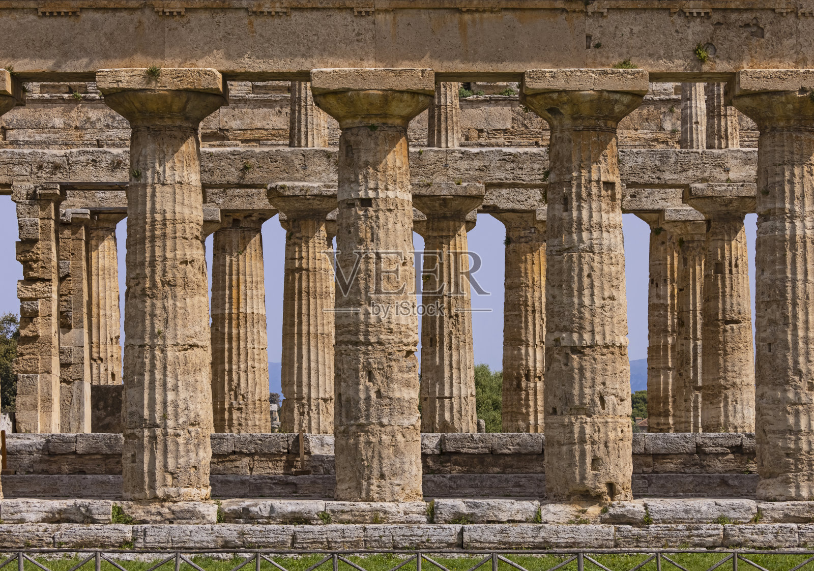 希腊赫拉神庙,公元前550年,意大利照片摄影图片