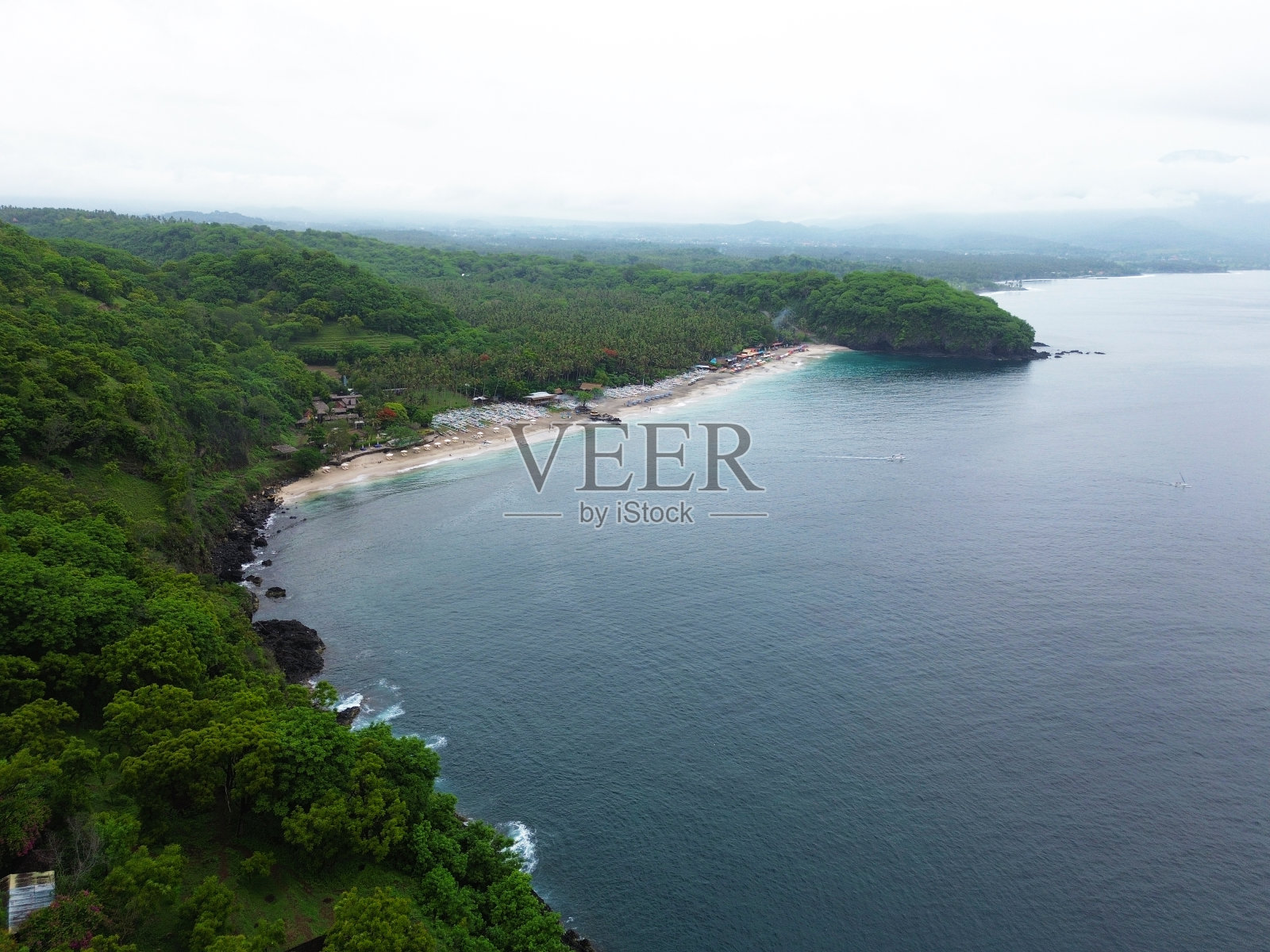 维珍海滩鸟瞰图照片摄影图片