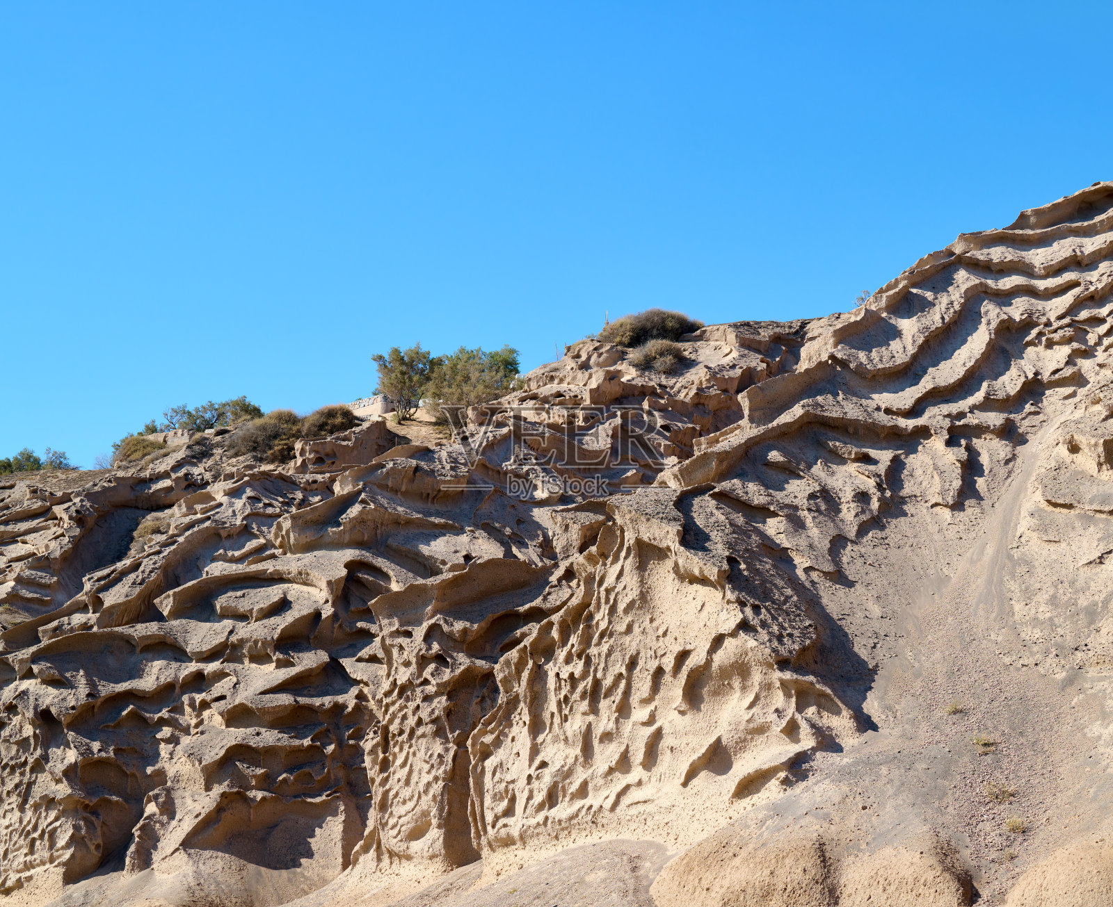 希腊圣托里尼岛的弗利查达悬崖照片摄影图片