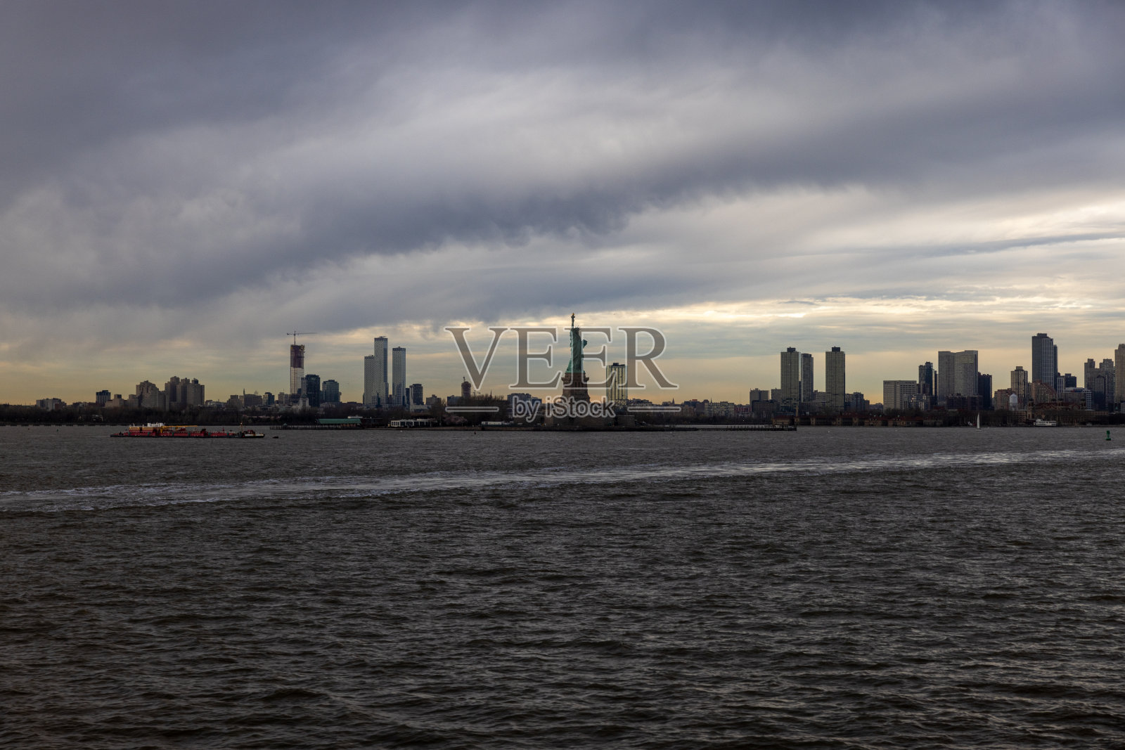 史坦顿岛渡轮曼哈顿自由女神像纽约市照片摄影图片