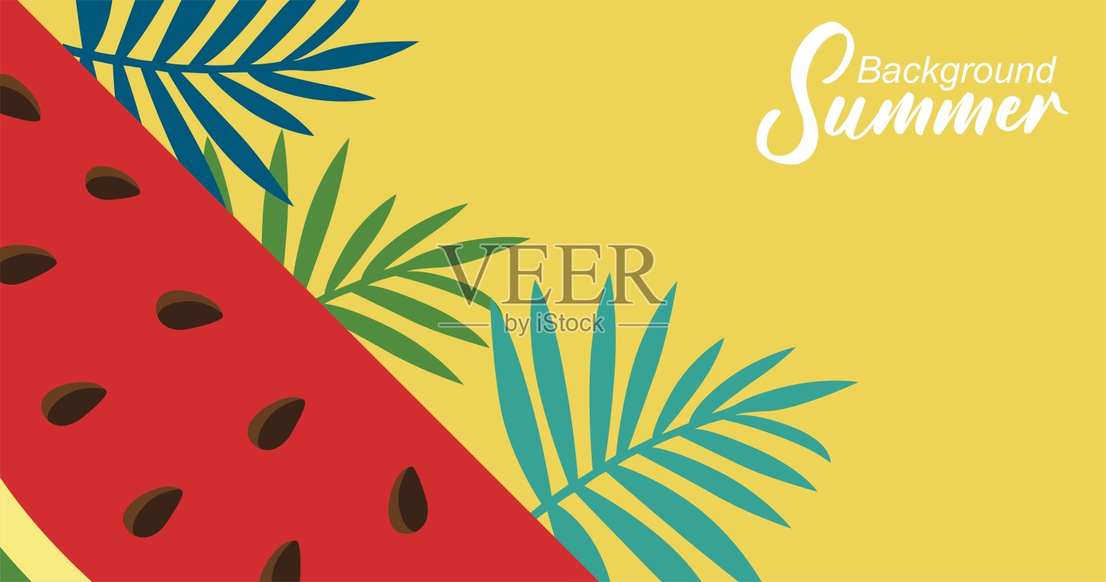 夏季背景插图。插画图片素材