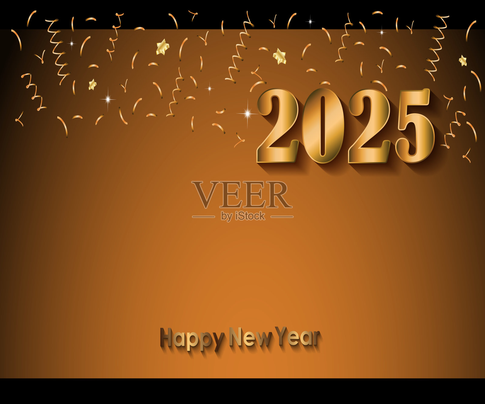 2025新年快乐的背景横幅为您提供季节性的邀请。插画图片素材