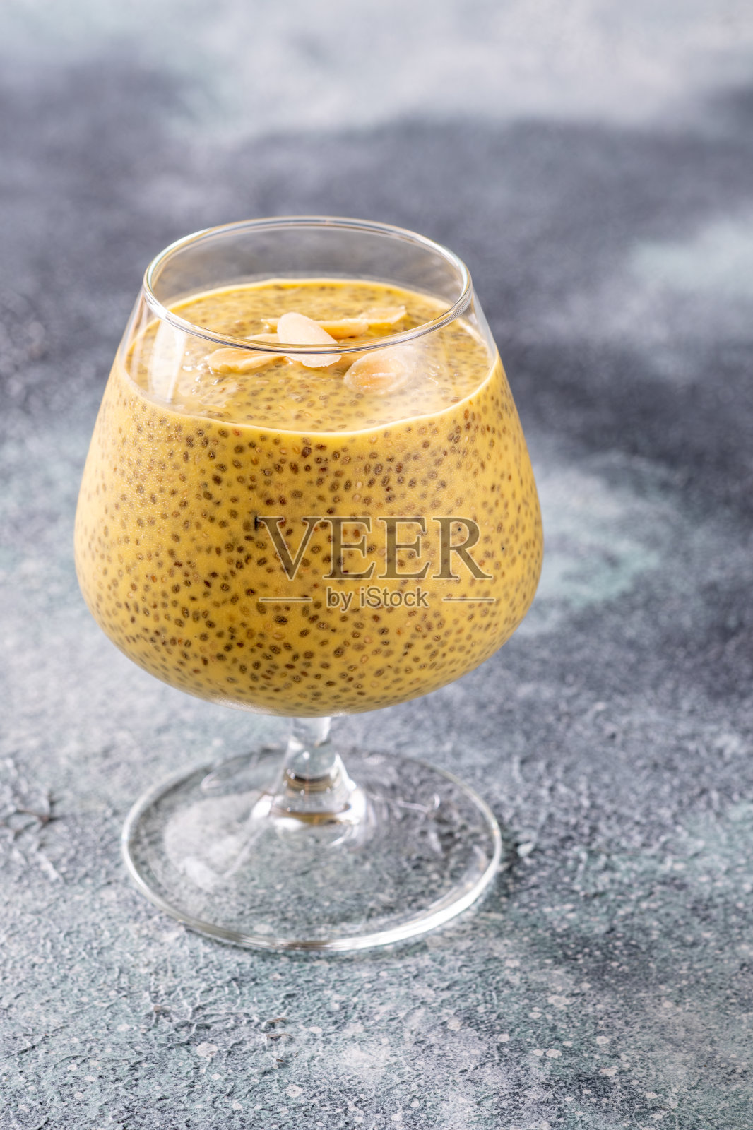 芒果奇亚布丁照片摄影图片