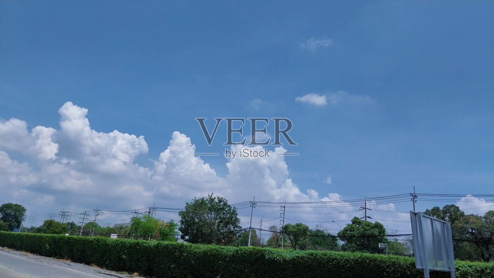 树梢上天空的云照片摄影图片