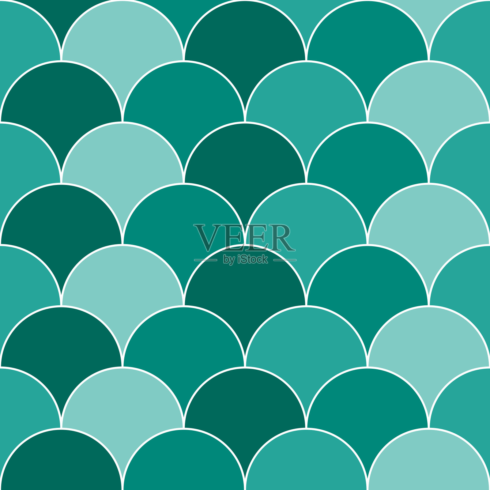 鱼鳞图案。插画图片素材
