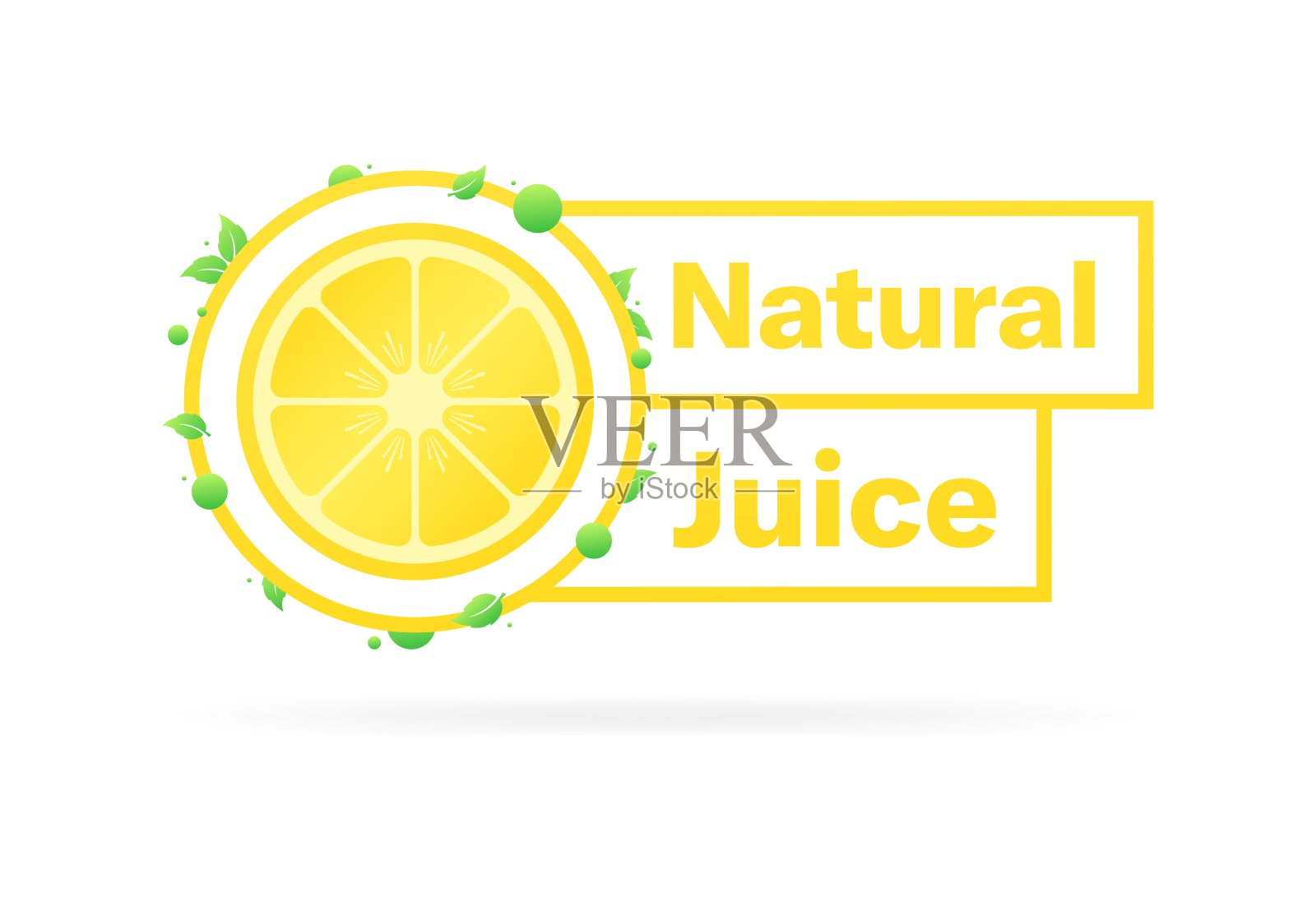 天然果汁图标。平的风格。矢量图标插画图片素材