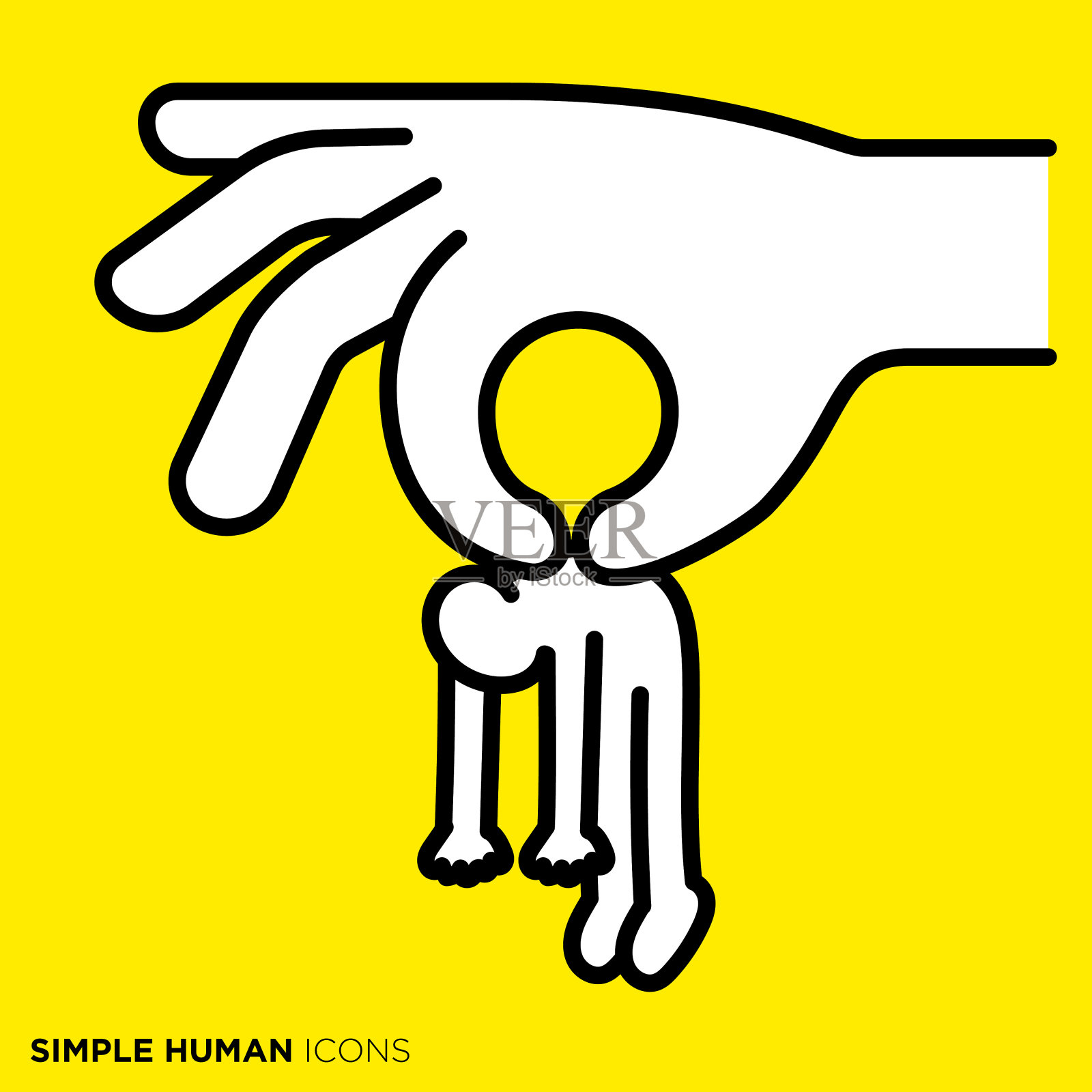 简单的人类图标系列,人被接走插画图片素材