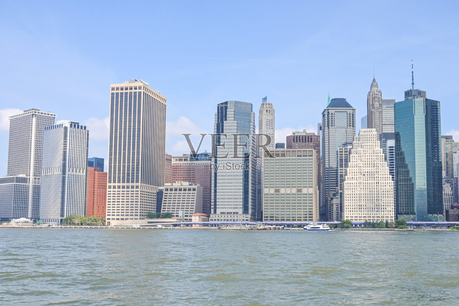 曼哈顿的天际线照片摄影图片