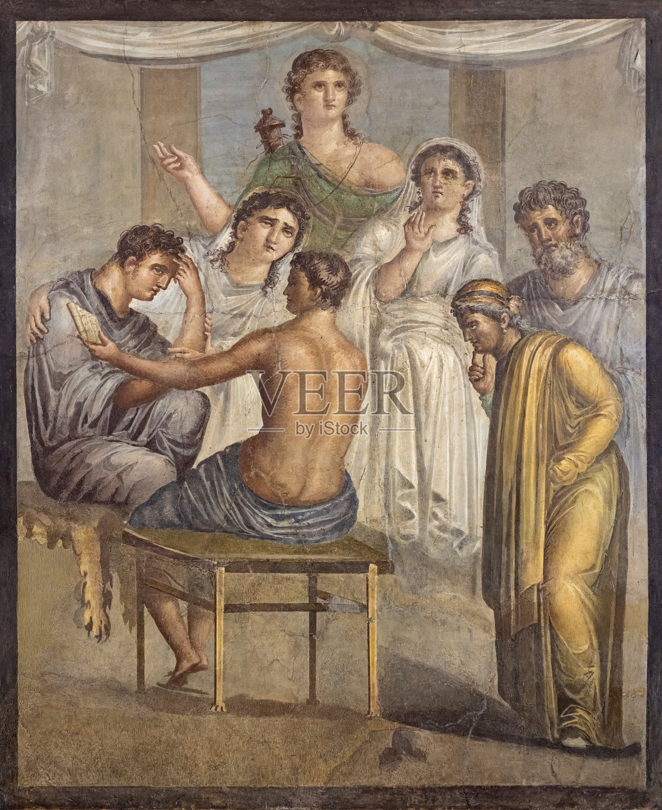 赫库兰尼姆壁画阿尔塞提斯和阿德墨图斯照片摄影图片