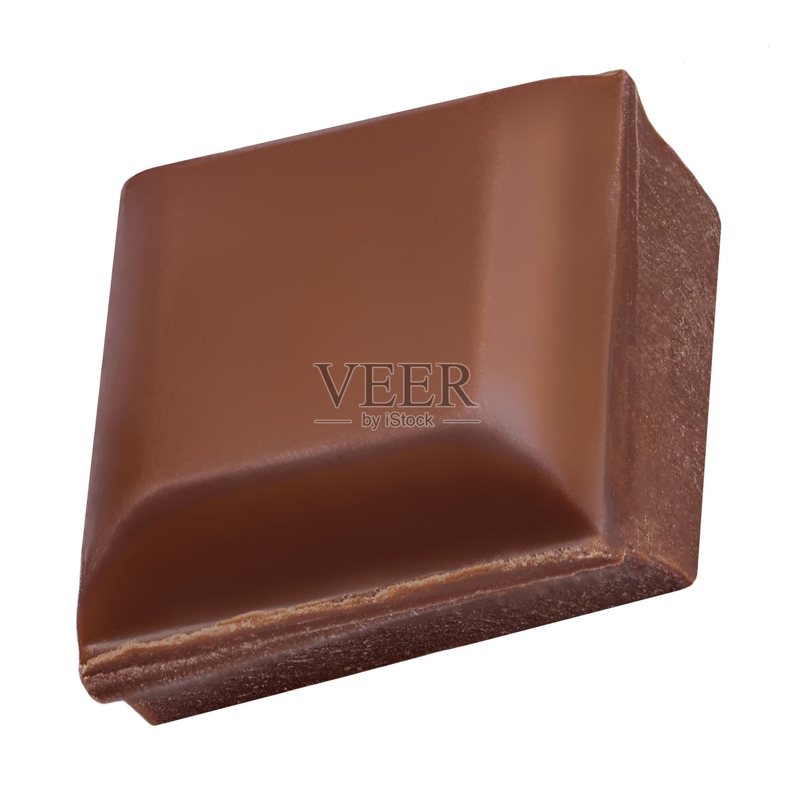 巧克力块被隔离在白色上。碎巧克力棒俯视图。包装设计元素平铺。前视图。照片摄影图片