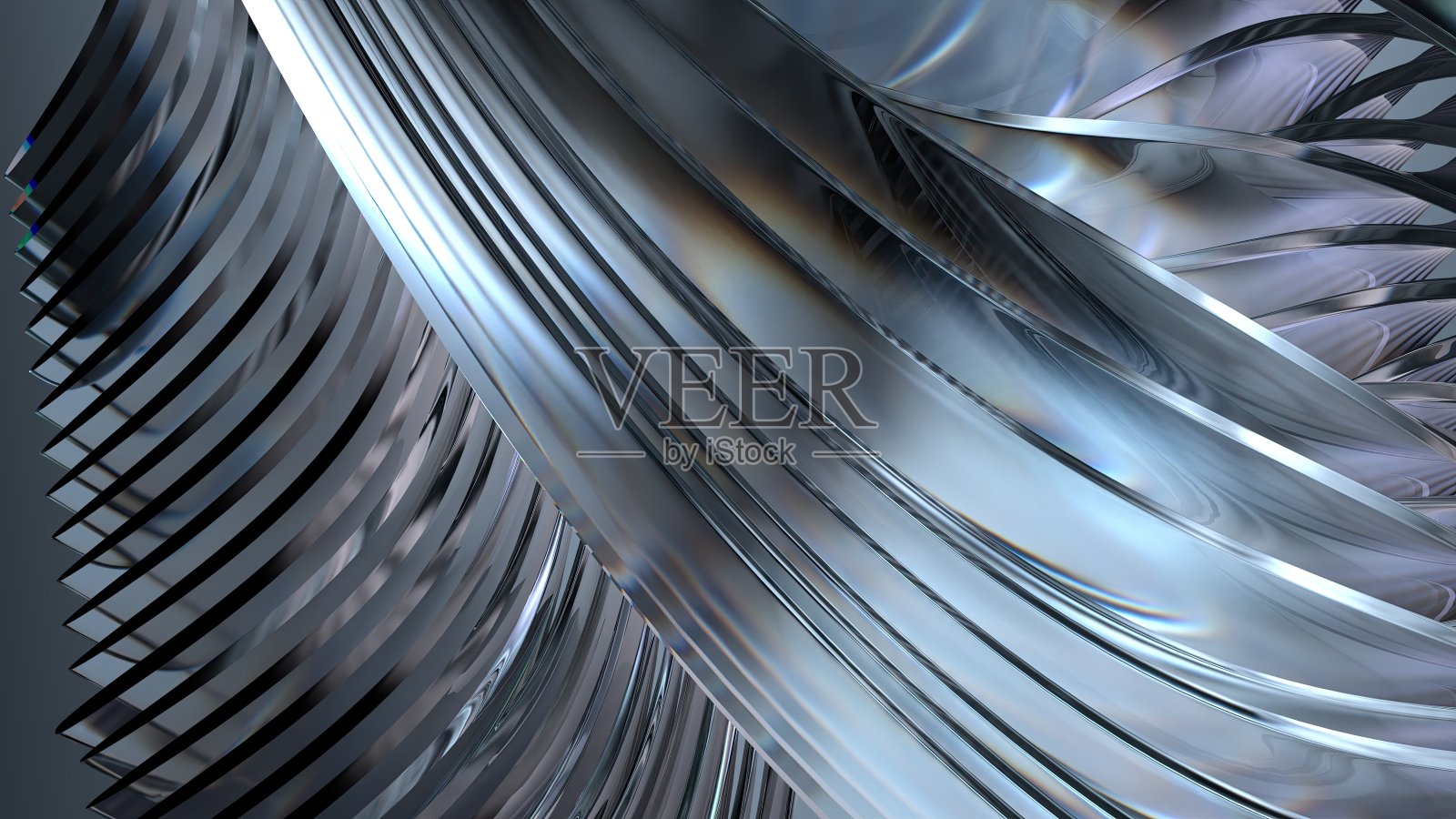 黑暗大气透明玻璃折射和反射现代艺术豪华优雅现代3D渲染抽象背景照片摄影图片