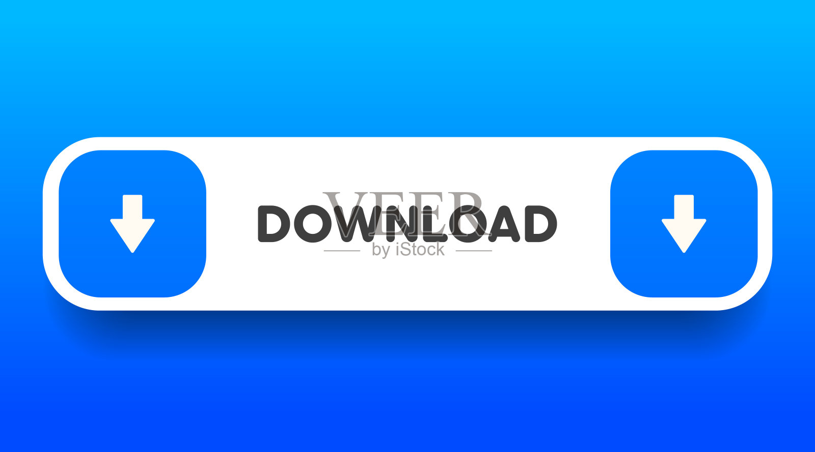 3D下载按钮图标。上传图标。向下箭头底部侧面符号。点击这里按钮。保存云图标按钮的UI UX,网站,移动应用程序。插画图片素材