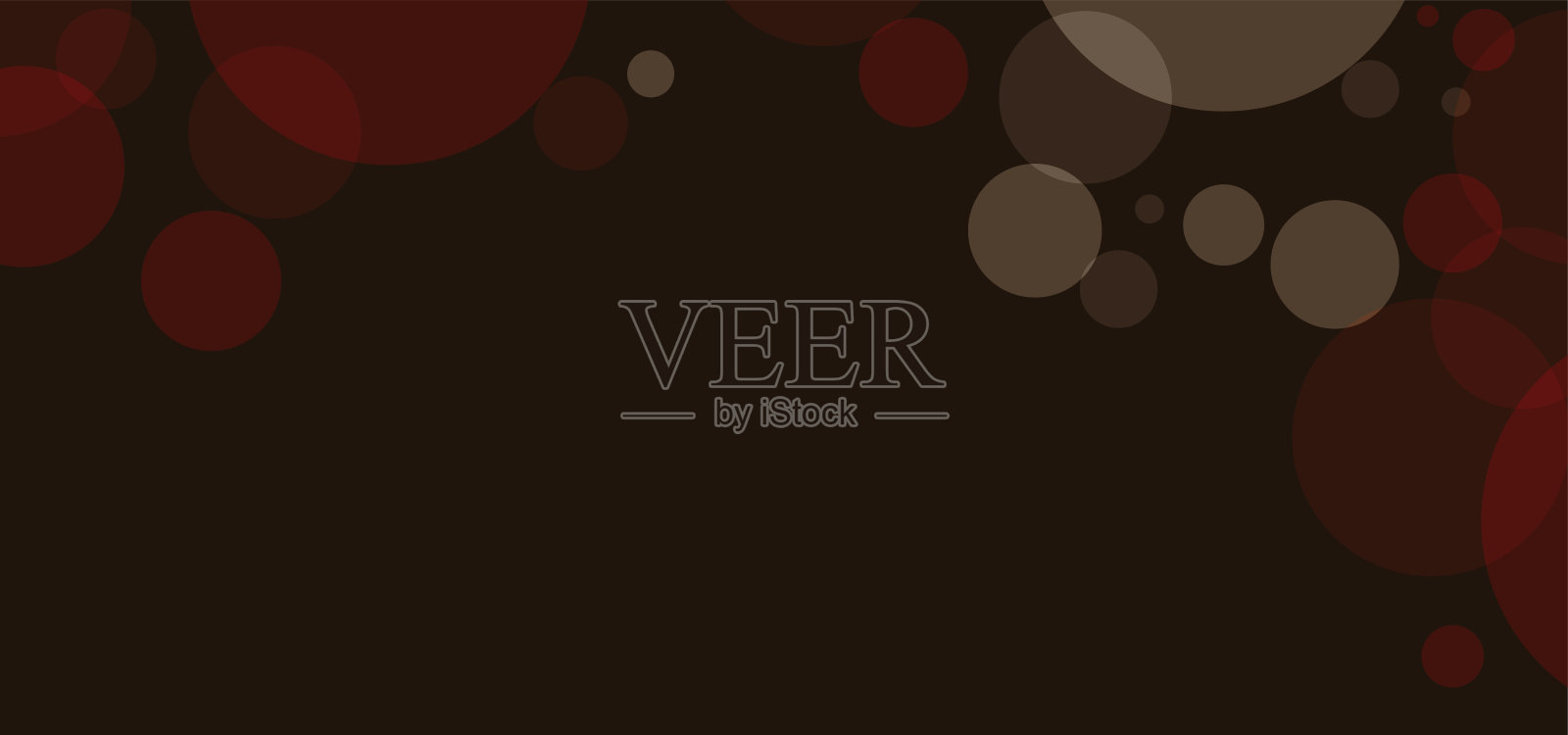 深色背景与红色和白色散景效果插画图片素材